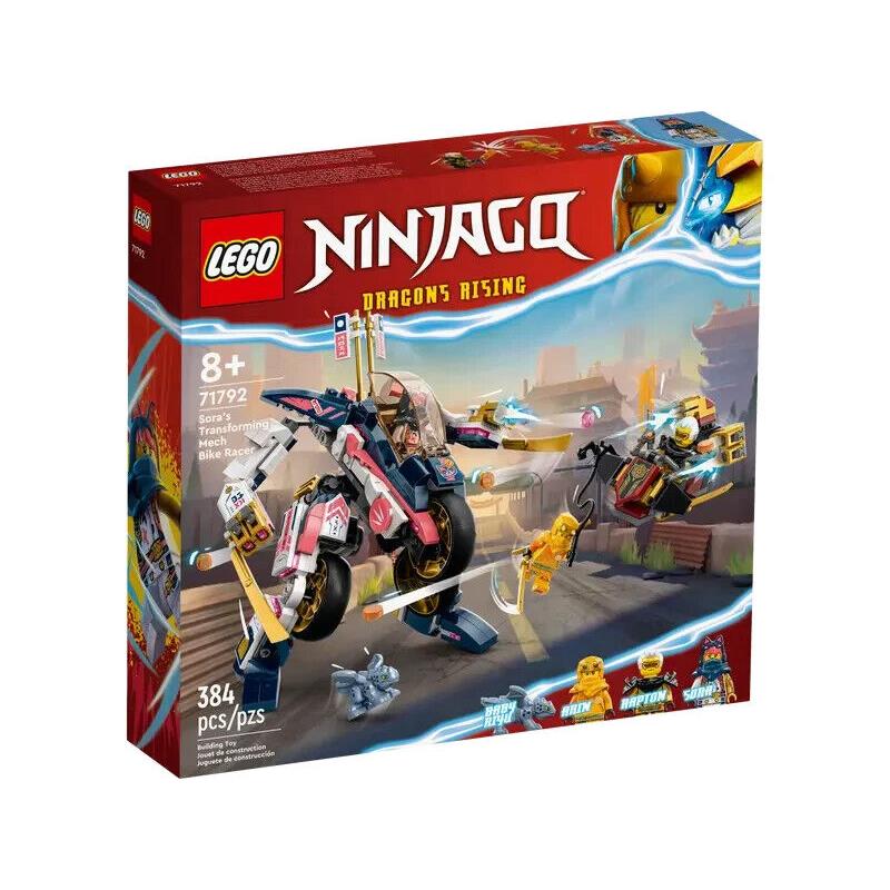 Lego Sora`s Transforming Mech Bike Racer 71792 Ninjago Minifigure Building Set