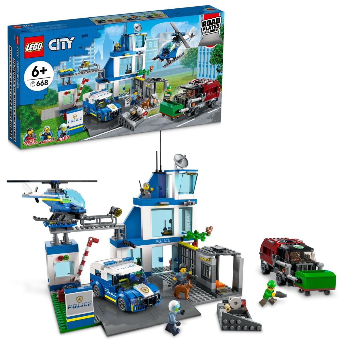 Lego City Police Station with Van Helicopter Garbage Truck Toy 60316 668 Pie