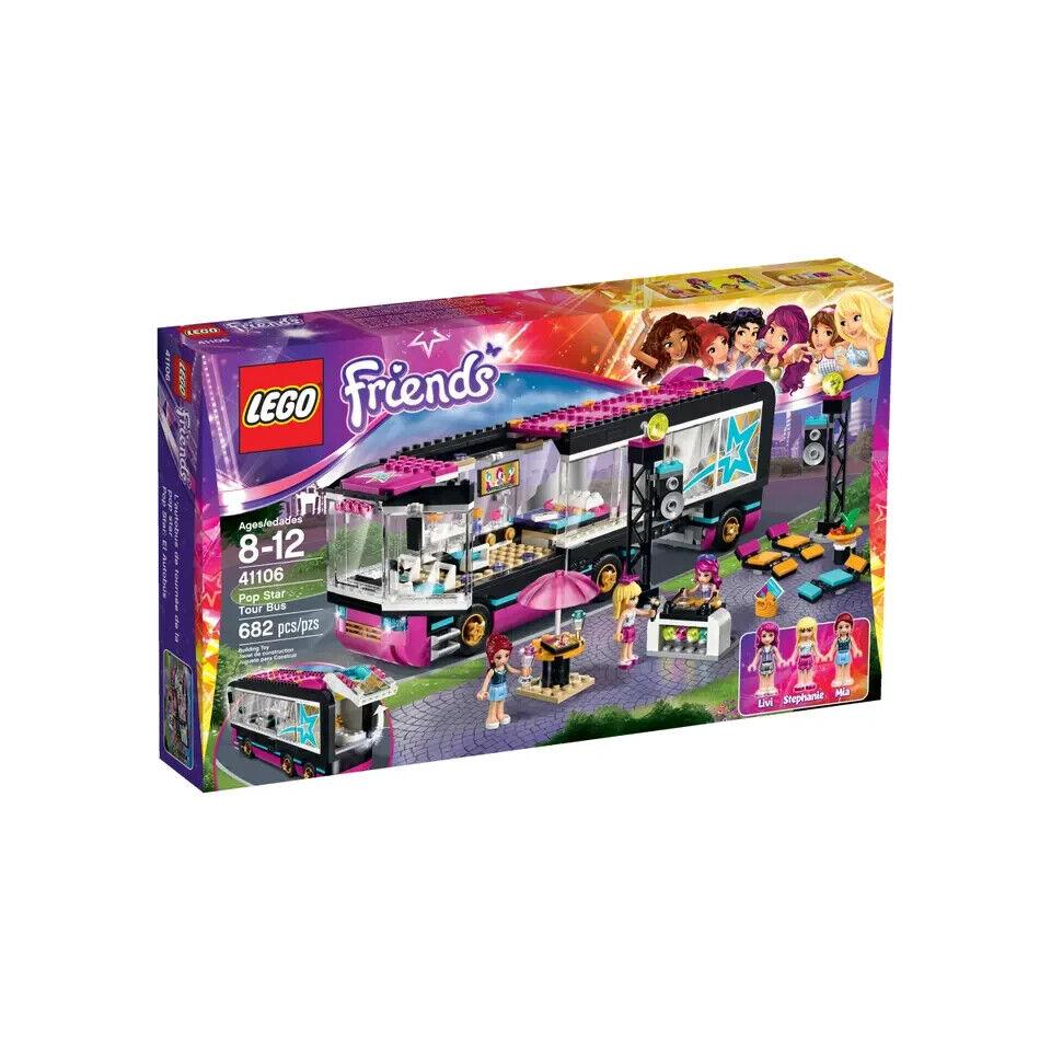 Lego Pop Star Tour Bus 41106 Friends Minifigure Building Set