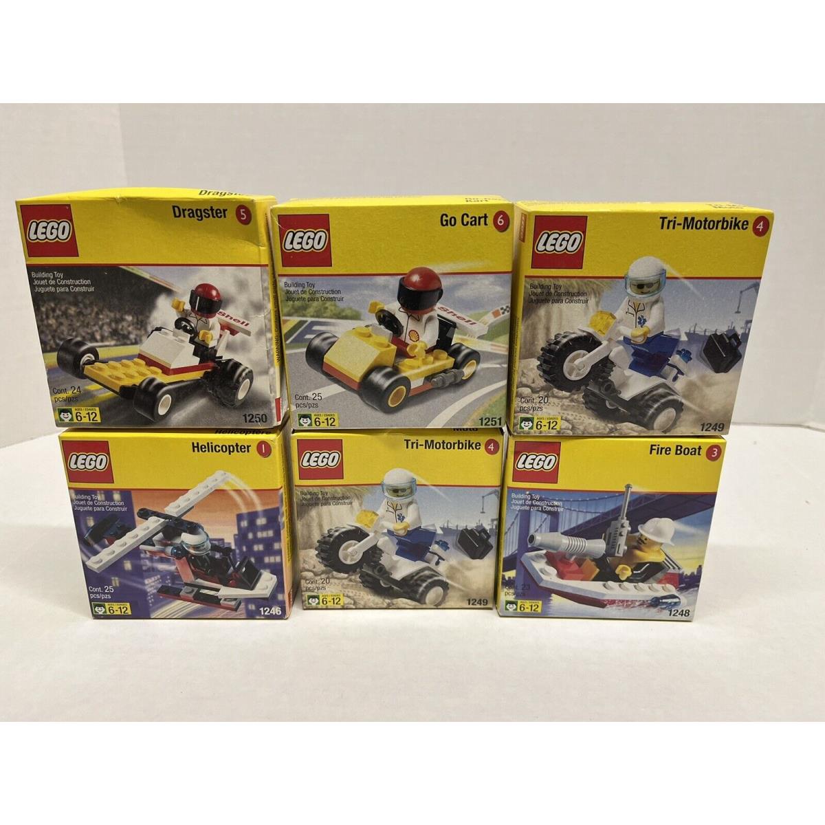 6 Lego Kits 1246 1248 1249 X 2 1250 1251 Shell Promo