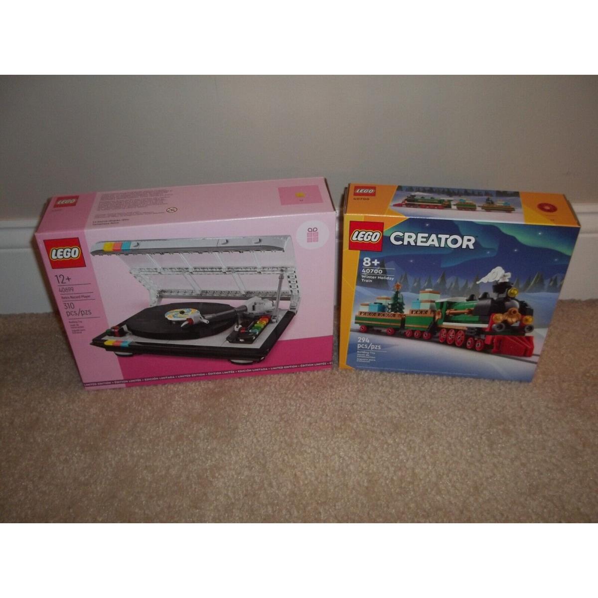 Lego 40699 Retro Record Player + 40700 Winter Holiday Train 2024 Exclusive Gwps