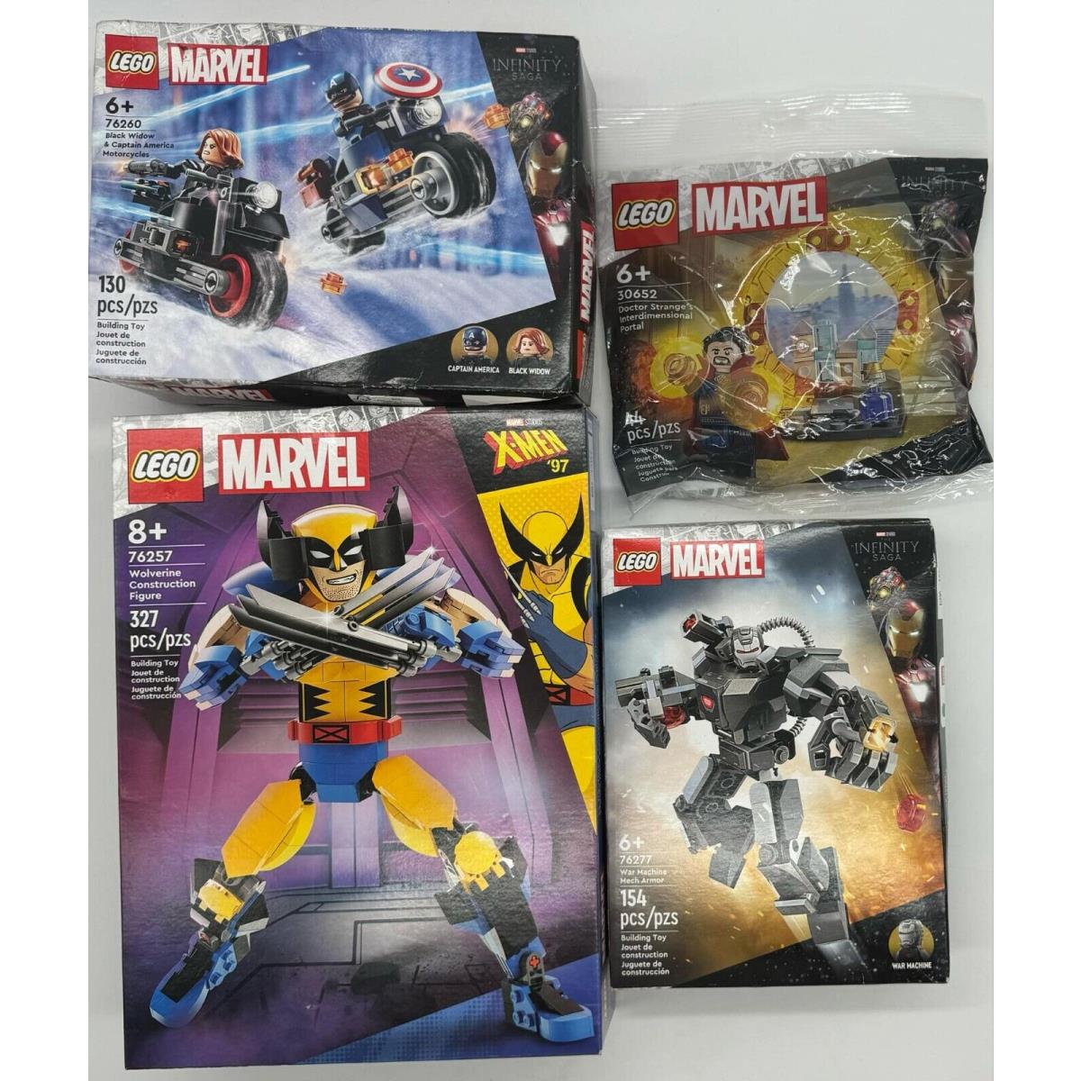 4PK Lego Marvel Set 76257 76260 76277 30652