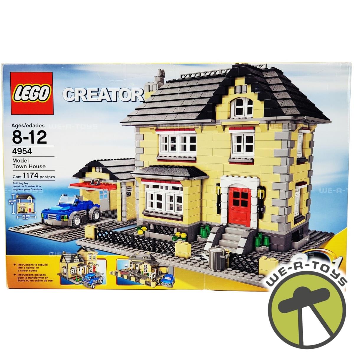 Lego Creator Model Town House 1174 Pcs Set 2007 No. 4954