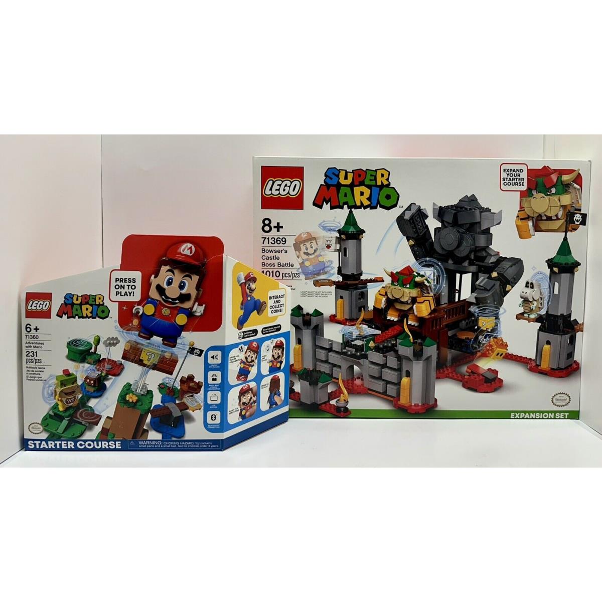 Lego Super Mario: Bowser`s Castle 71369 Expansion Set + 71360 Starter Course