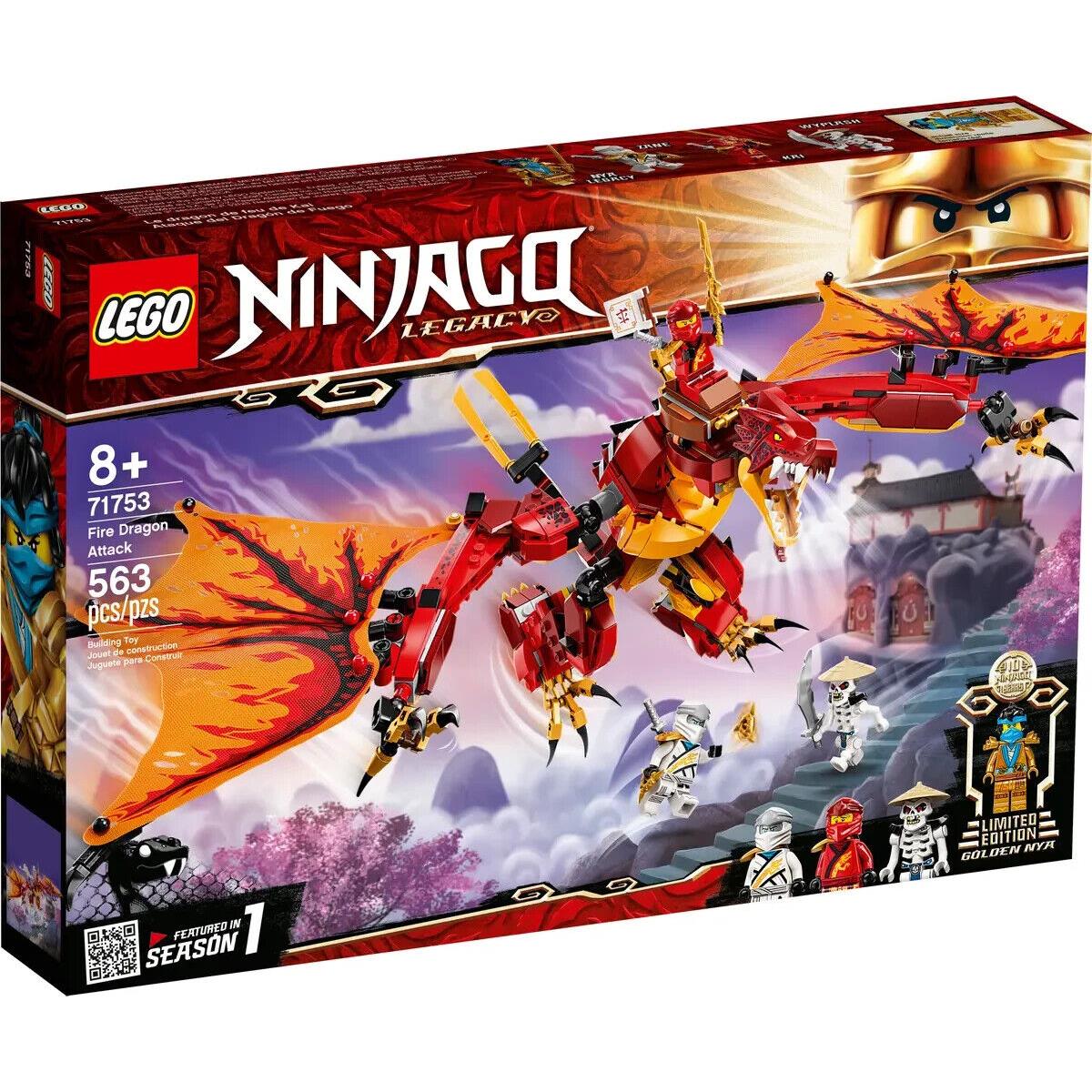 Lego Fire Dragon Attack 71753 Ninjago Minifigure Building Set