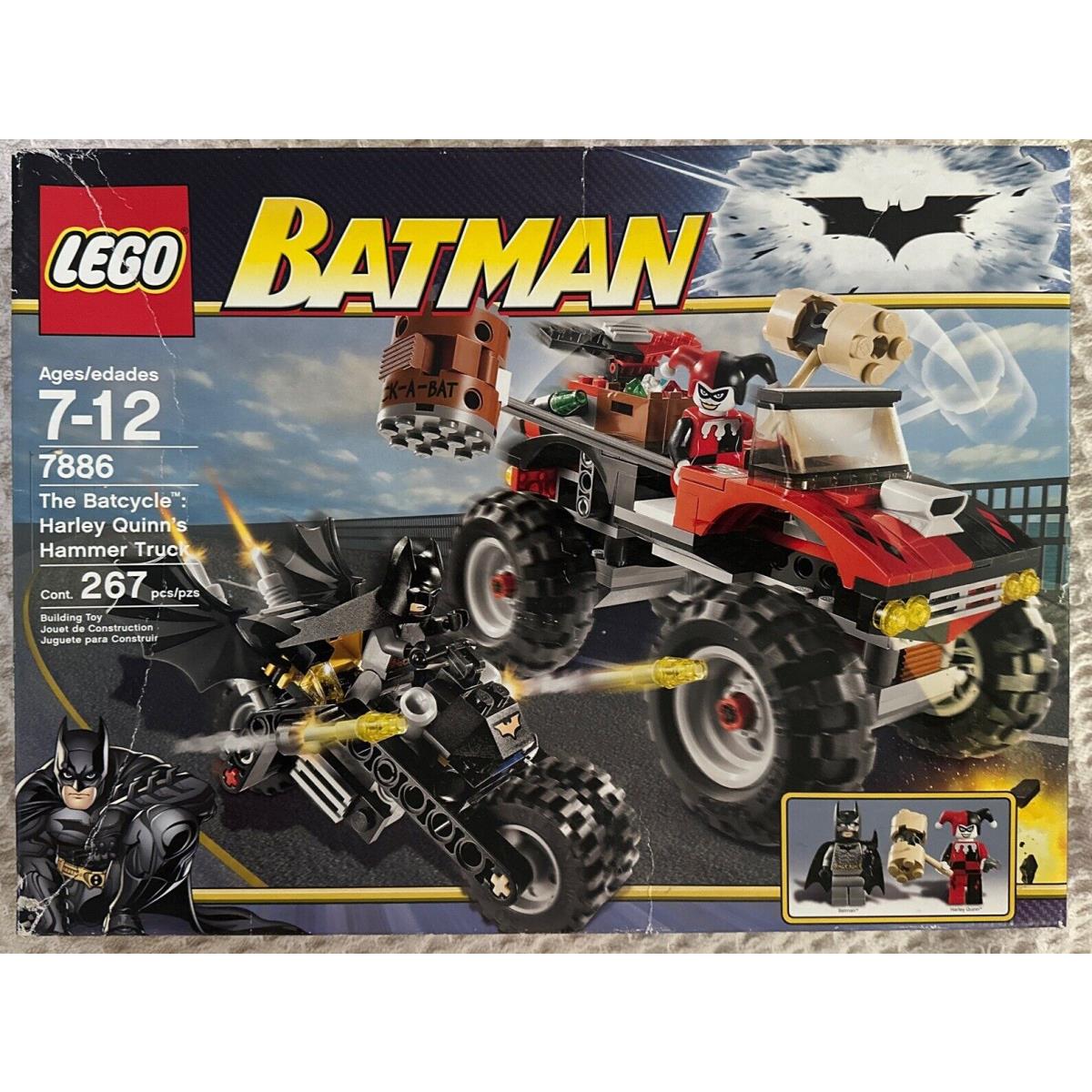 Lego Batman Set 7886 Batcycle: Harley Quinn`s Hammer Truck 2 Minifigures