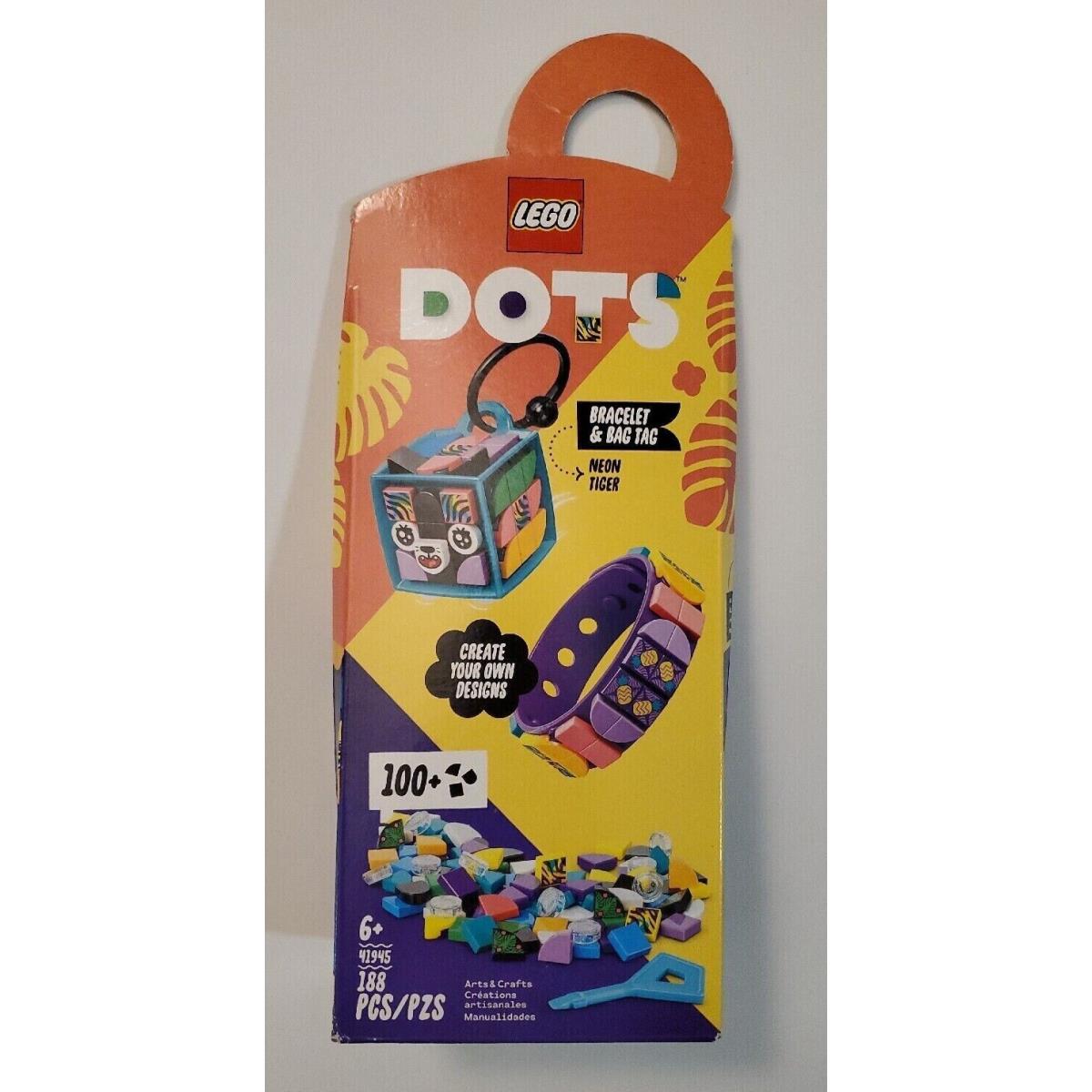 Lego Dots: Neon Tiger Bracelet Bag Tag 41945