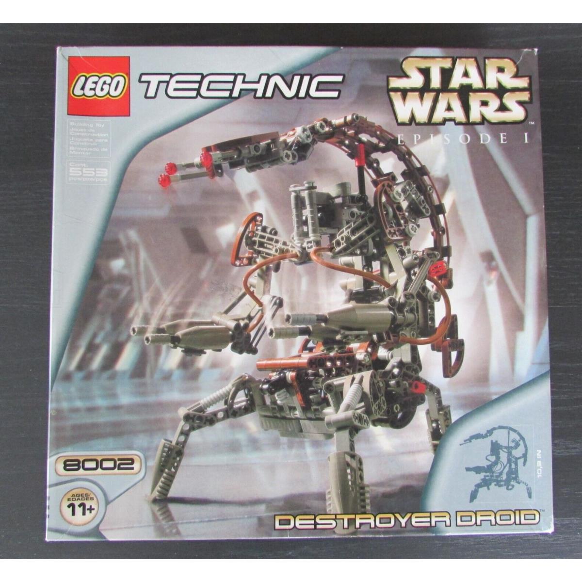 Lego 8002 Technic Star Wars Episode 1 Destroyer Droid 553 Pieces Age 11+