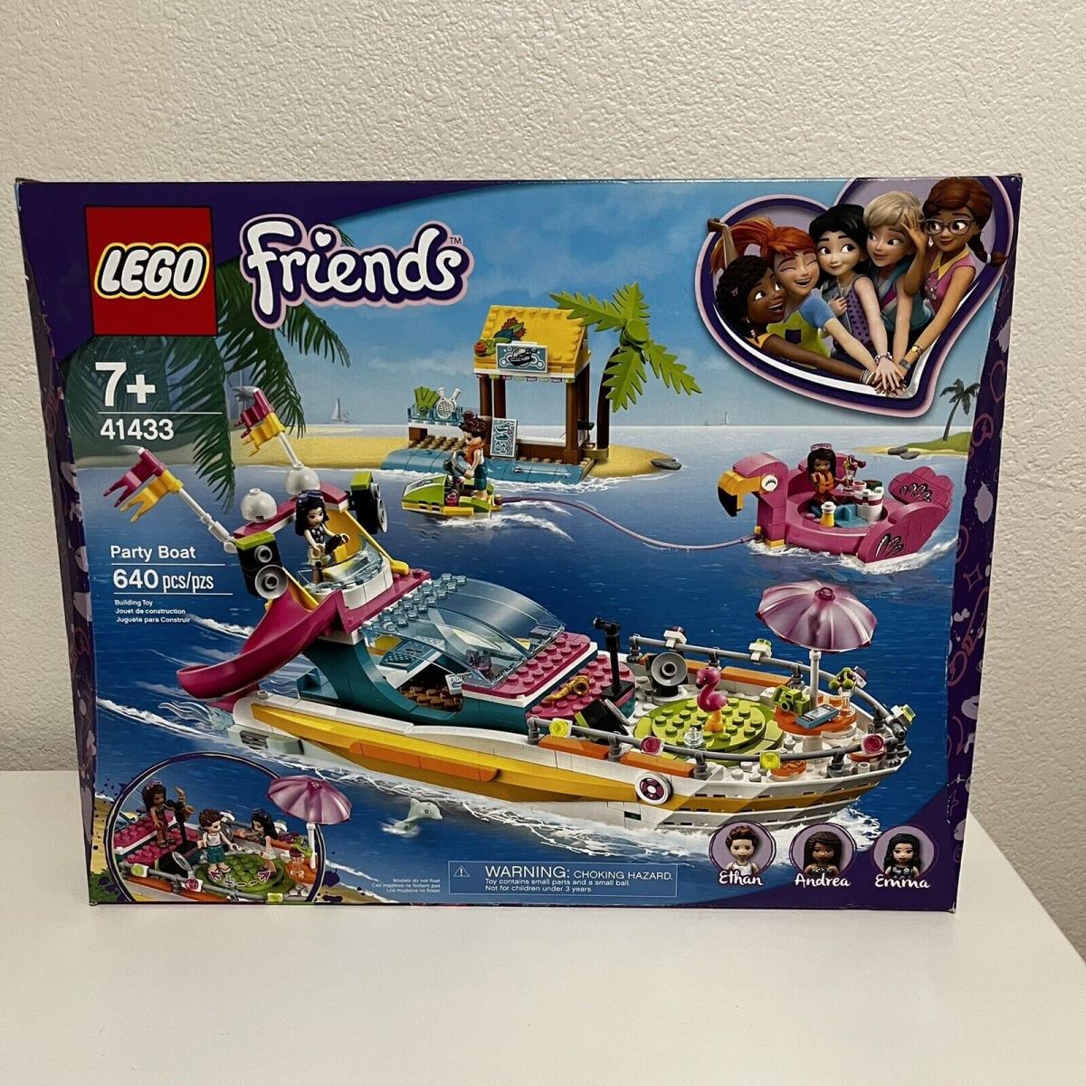 Lego Friends Party Boat 41433 Building Kit 640 Pieces Toy Retired Set