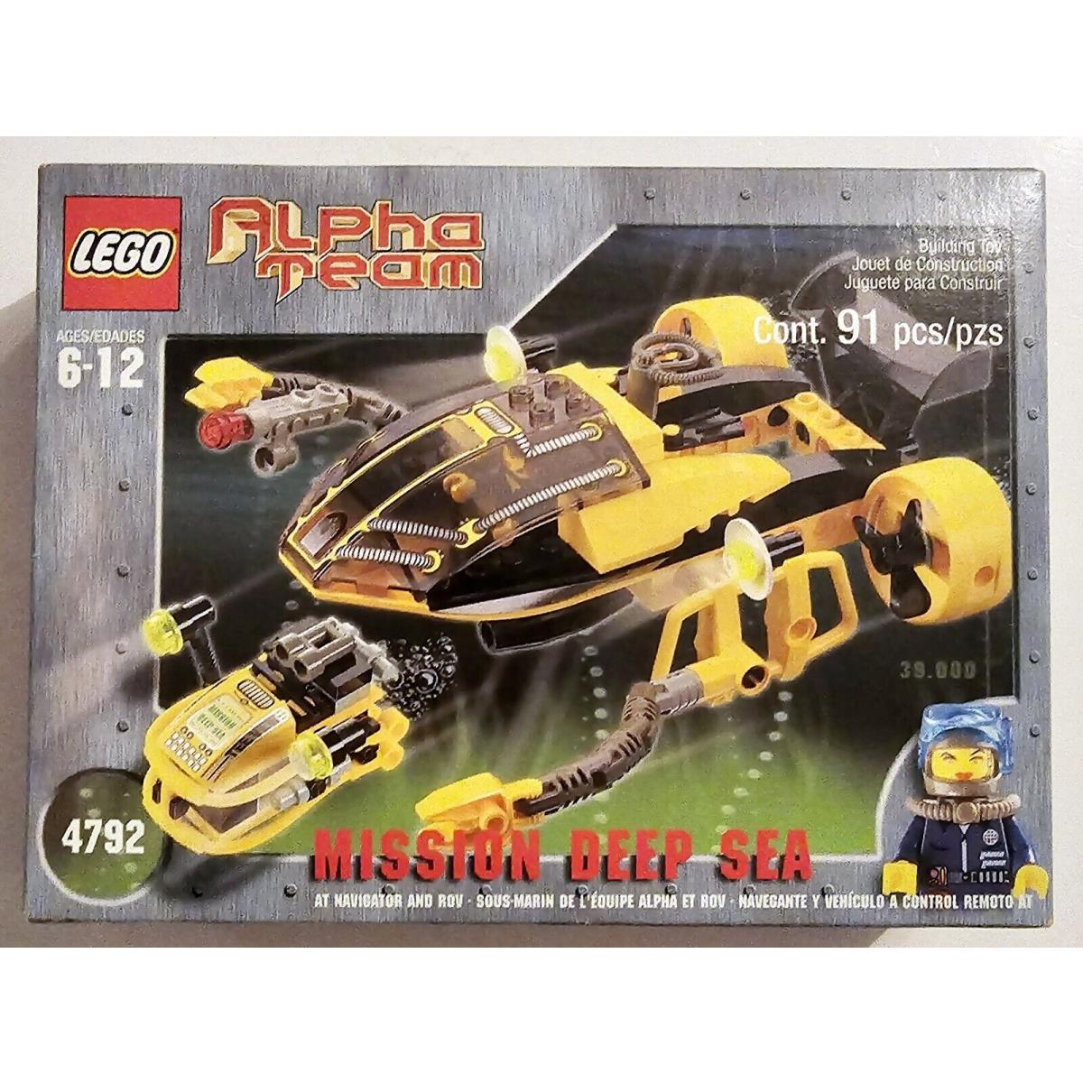 Lego 4792 Alpha Team Mission Deep Sea AT Navigstor and Rov Ships Fast