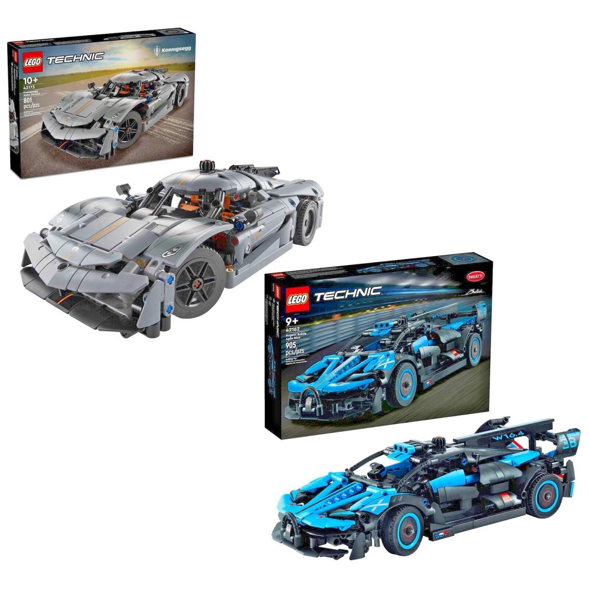 Lego Technic Cars Sets Koenigsegg Jesko Hypercar 42173 Bugatti Bolide 42162