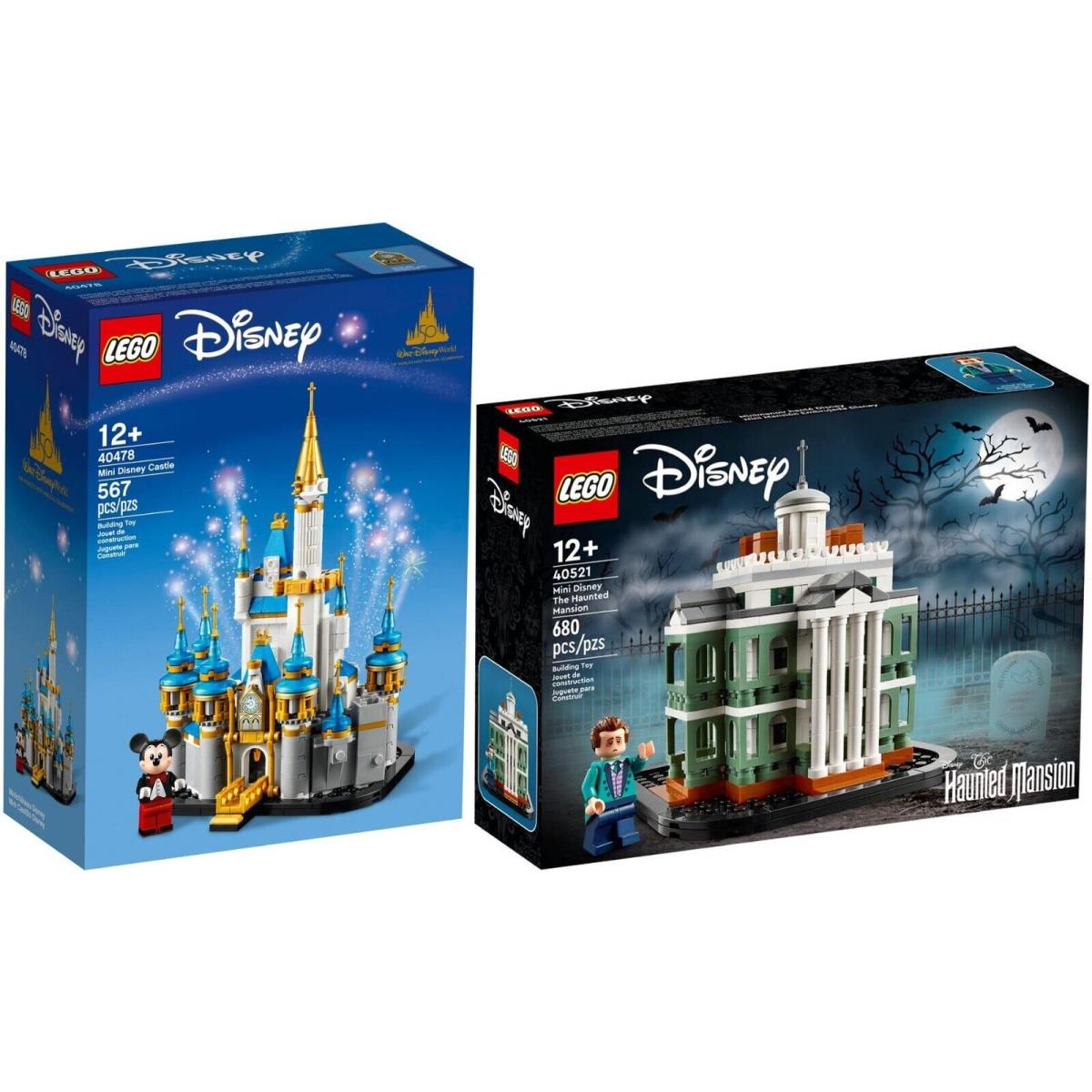 Lego Disney 40478 Mini Disney Castle 40521 Mini Haunted Mansion