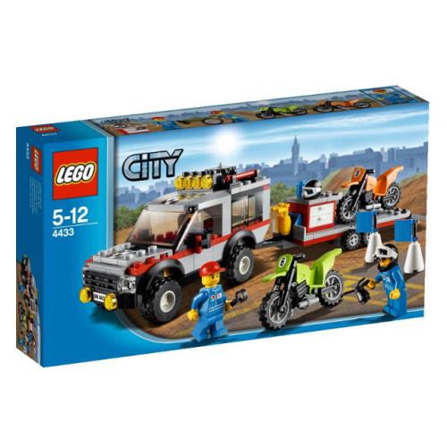 Lego Dirt Bike Transporter 4433 Town Minifigure Building Set