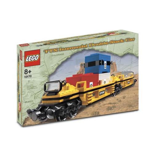 Lego Ttx Intermodal Double-stack Car 10170 Train Minifigure Building Set