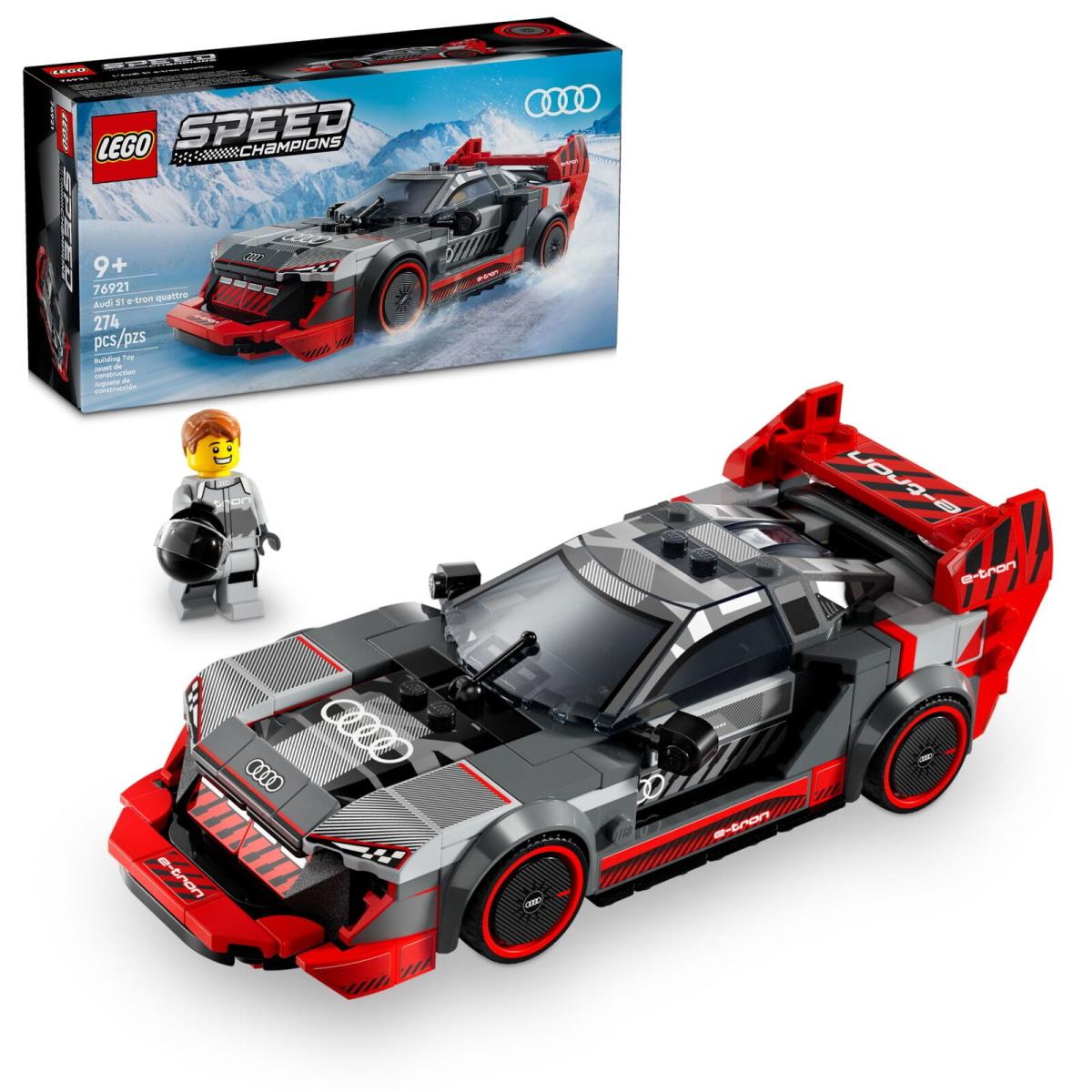 Lego Speed Champions Audi S1 E-tron Quattro Race Car 76921 Buildable Toy Vehicl