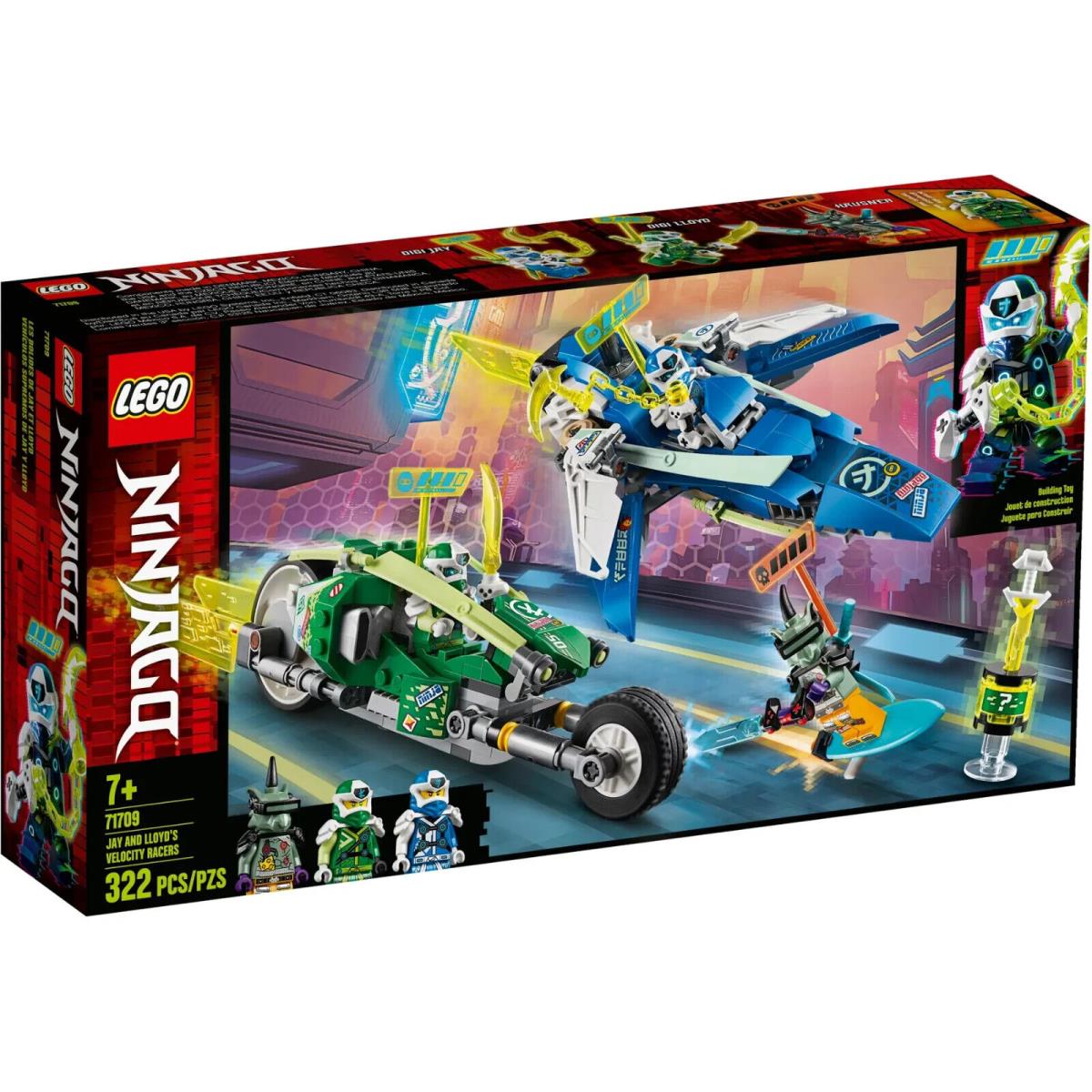 Lego Jay and Lloyd`s Velocity Racers 71709 Ninjago Minifigure Building Set