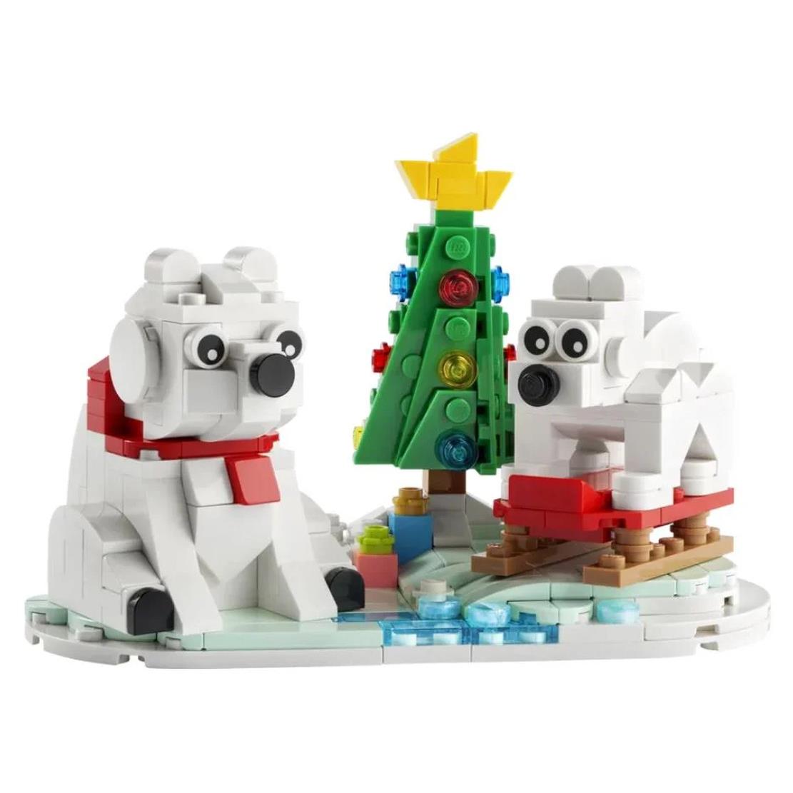 Lego Wintertime Polar Bears 40571 Christmas D Cor Building Kit Polar Bear Gift