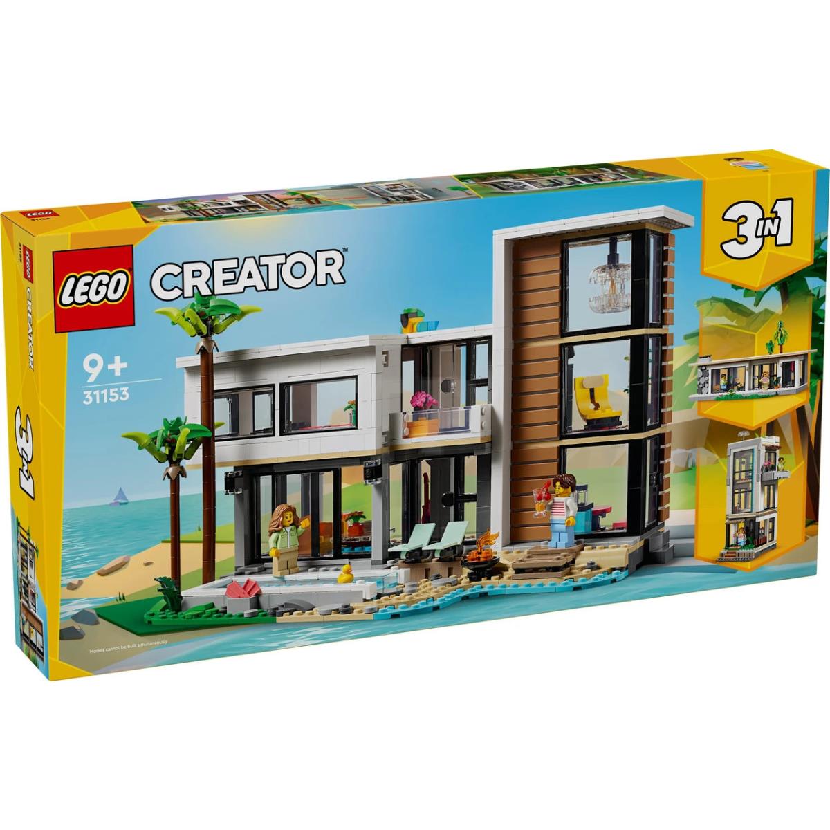 Lego Creator 3 in 1 Modern House 31153 Building Toy Set 3-Story Playset Gift