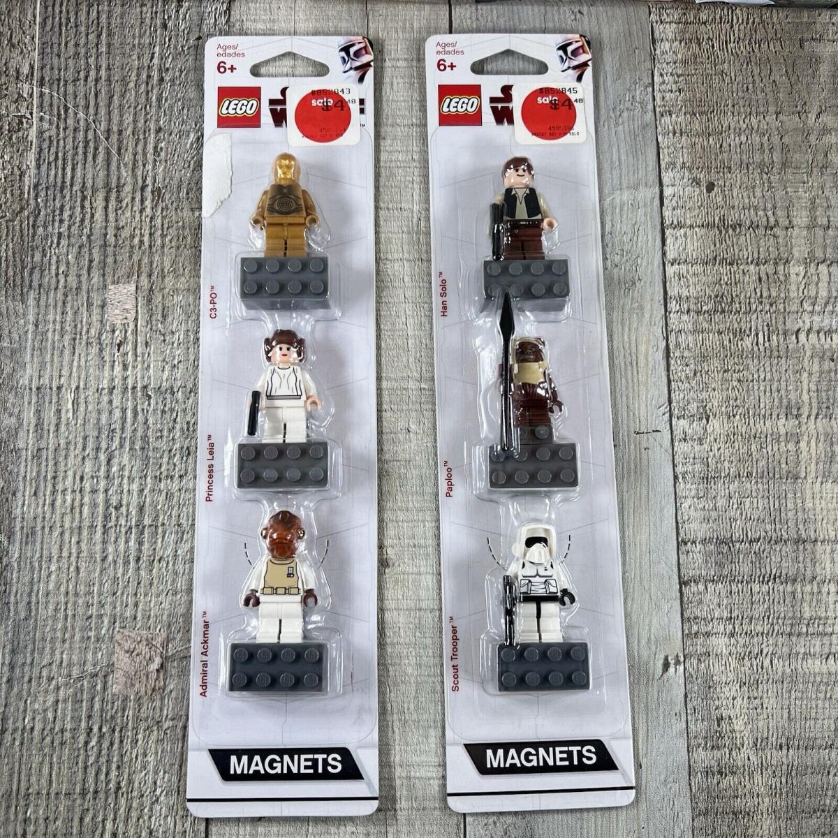 Lego 852843/852845 Star Wars 2009 Magnets - 2 Packs Retired