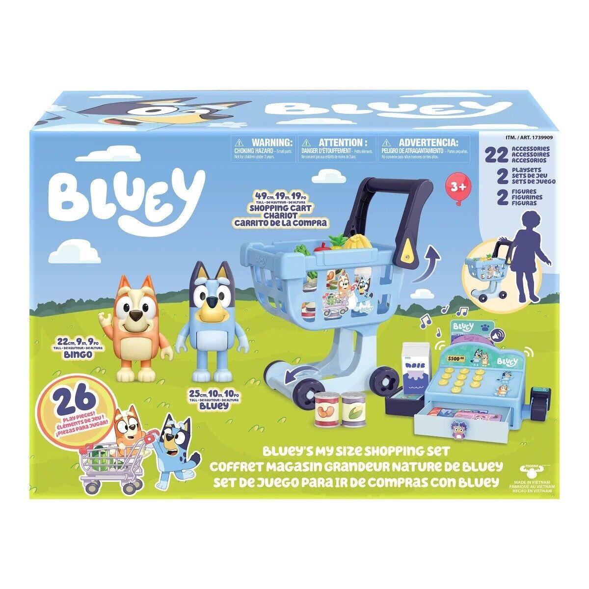 Bluey My Size Shopping Set Includes 10in. Bluey 9 Inch Bingo Figures