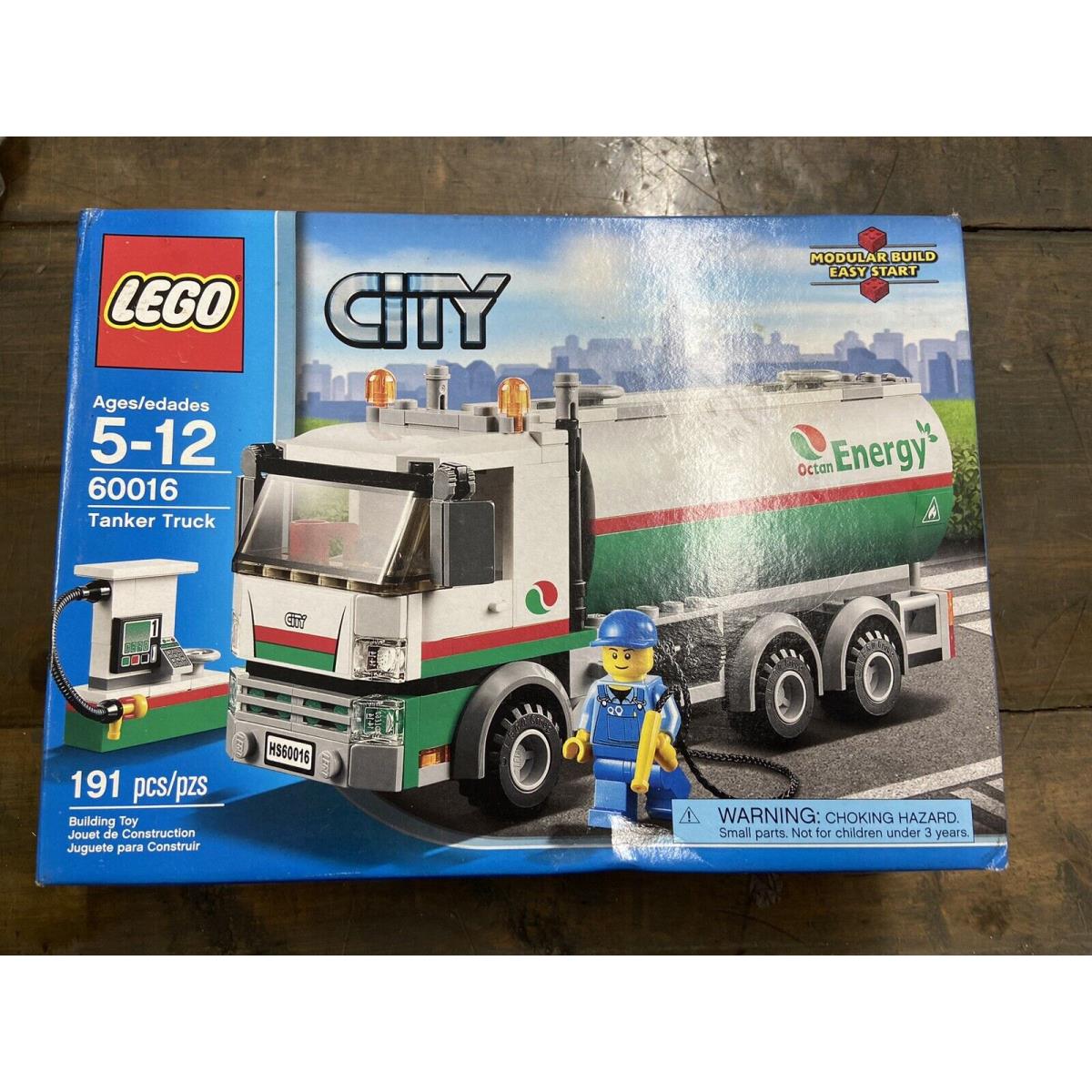 Lego 60016 City Tanker Truck 5-12 Ages 191 Pcs MO13017