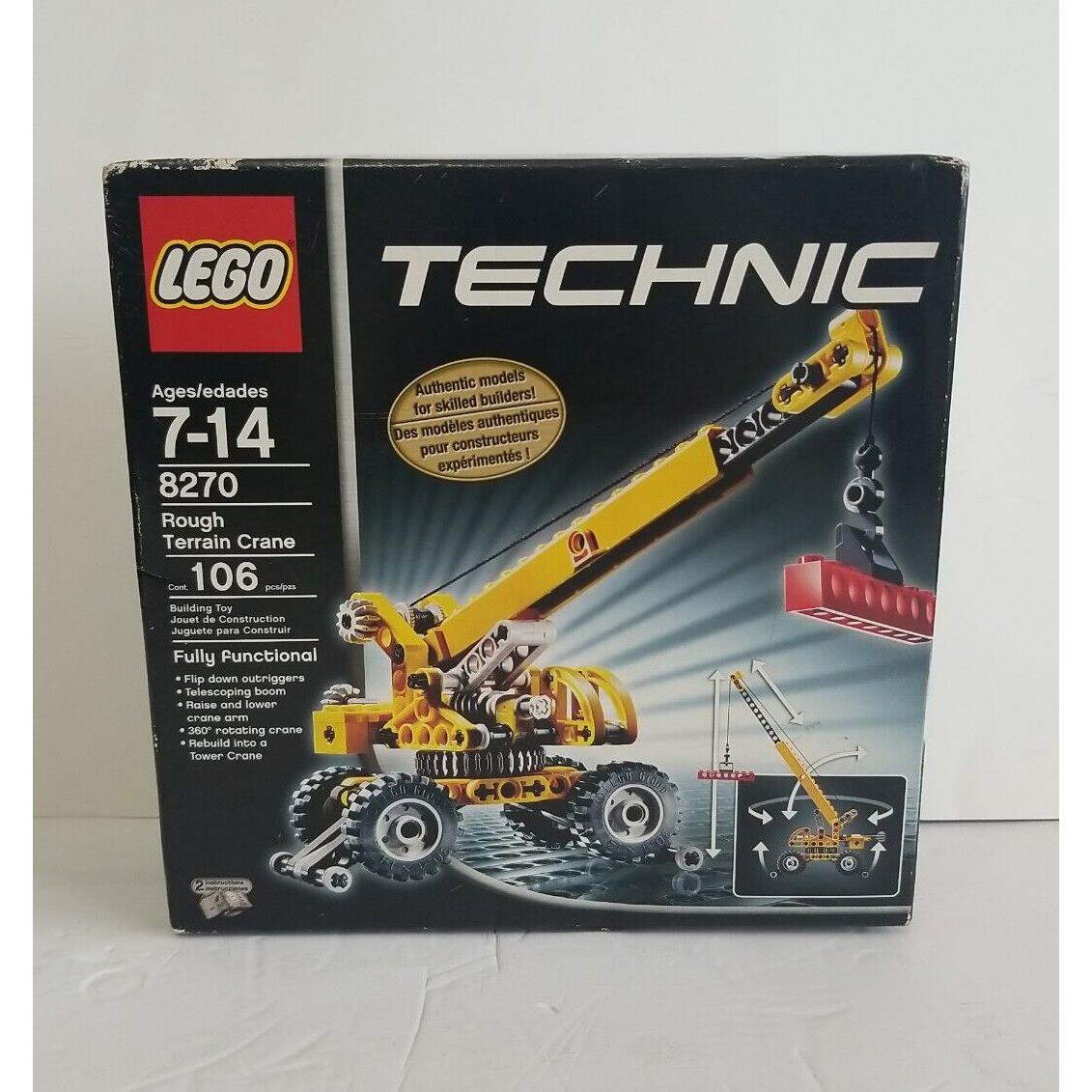 Lego Technic 8270 Rough Terrain Crane / Tower Crane From 2007