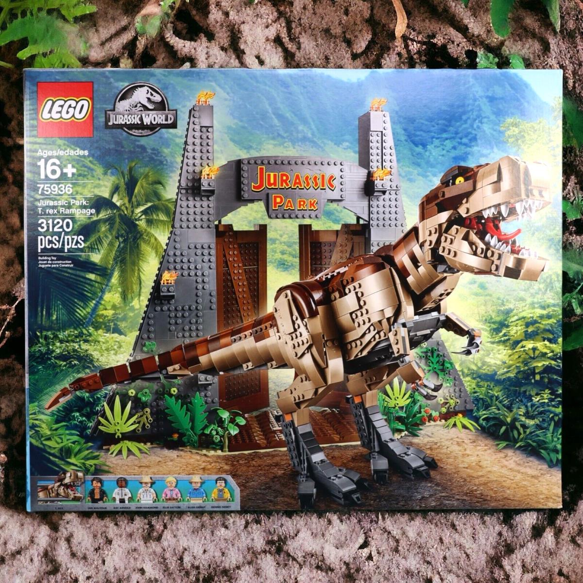 Lego Jurassic Park T. Rex Rampage 75936 Retired 3120 Pieces 2019