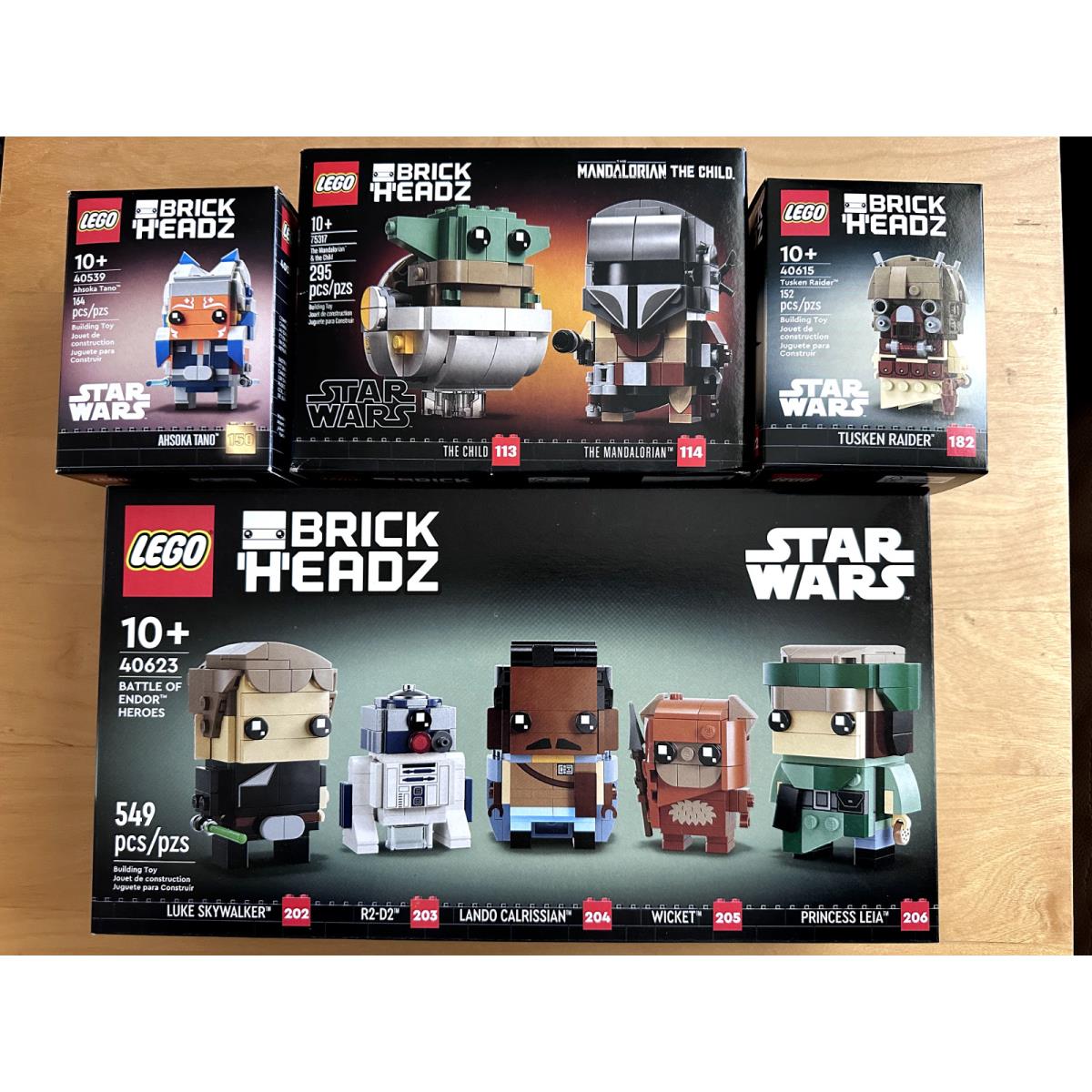 Lego Star Wars Brickheadz Collection 40623 40539 75317 40615 Nisb