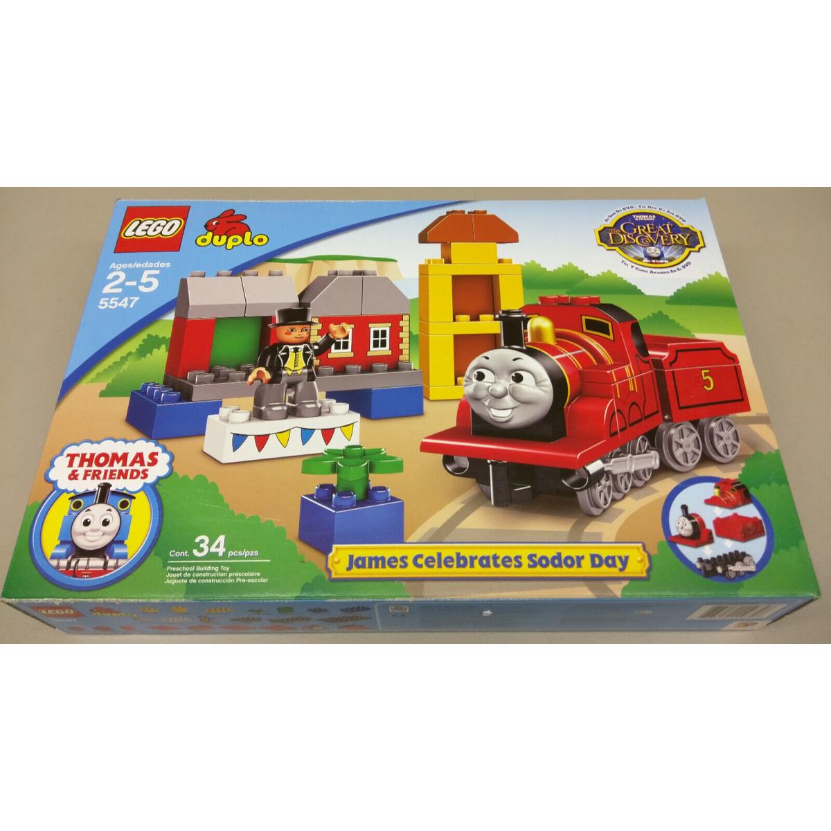 Lego Duplo Thomas Friends 5547 James Celebrates Sodor Day Train Sir Topham