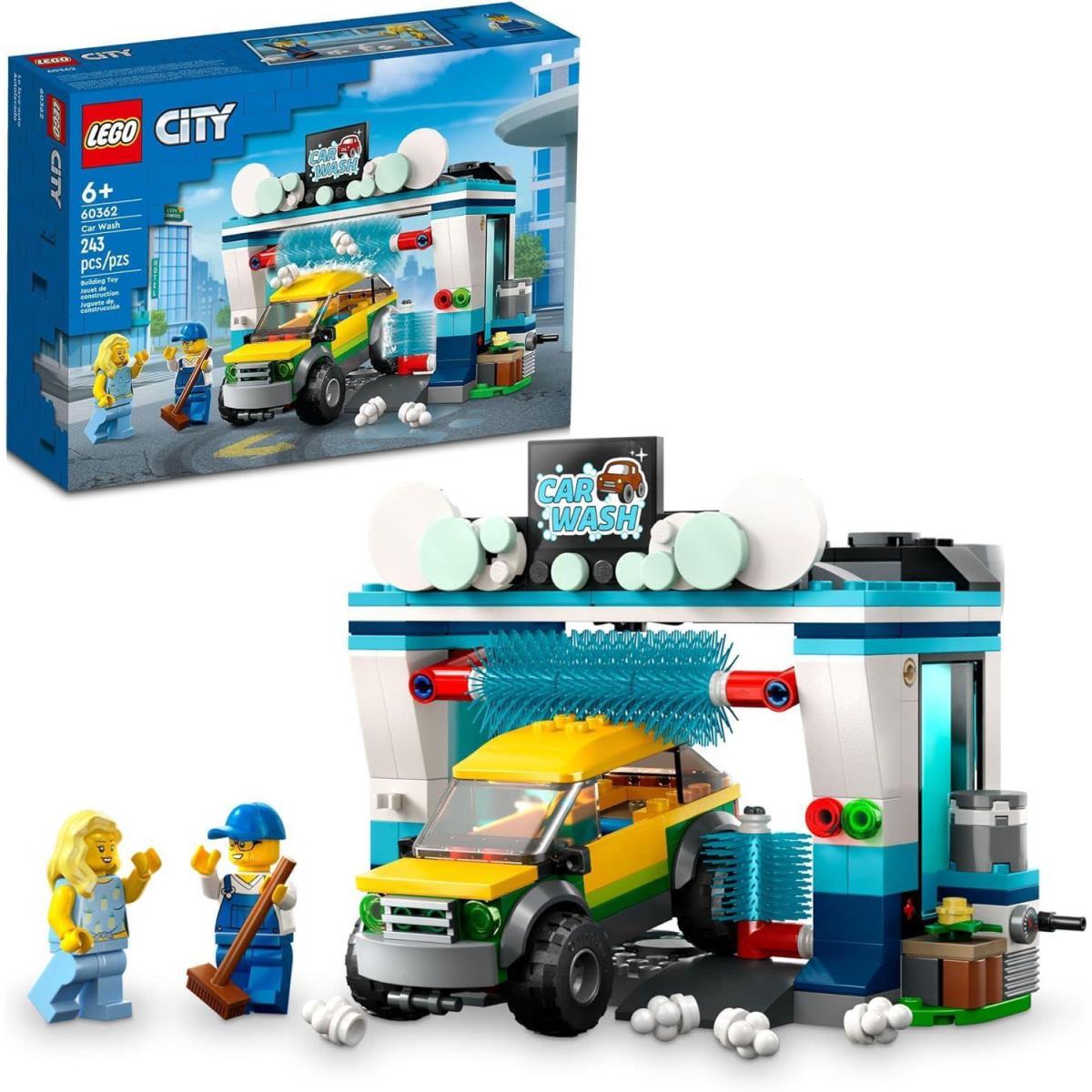 Lego City Car Wash 60362 Building Toy Set Fun Gift Idea For Kids Ages 6+ and 2