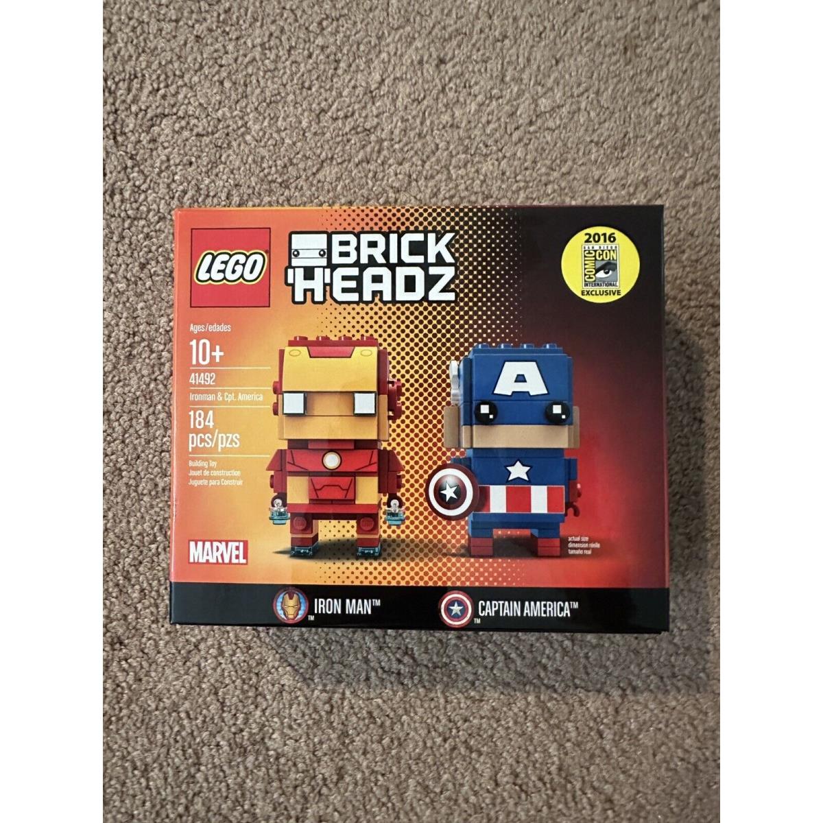 Lego 41492 - Sdcc 2016 - Brickheadz Iron Man Captain America Marvel