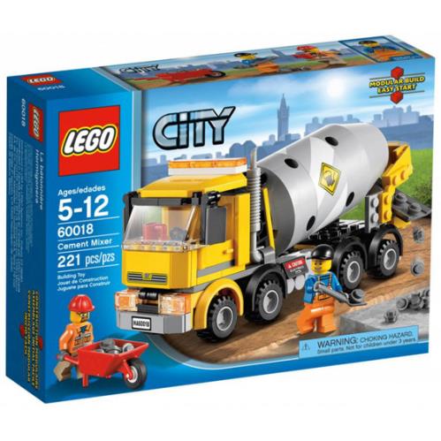 Lego Cement Mixer 60018 Town Minifigure Building Set