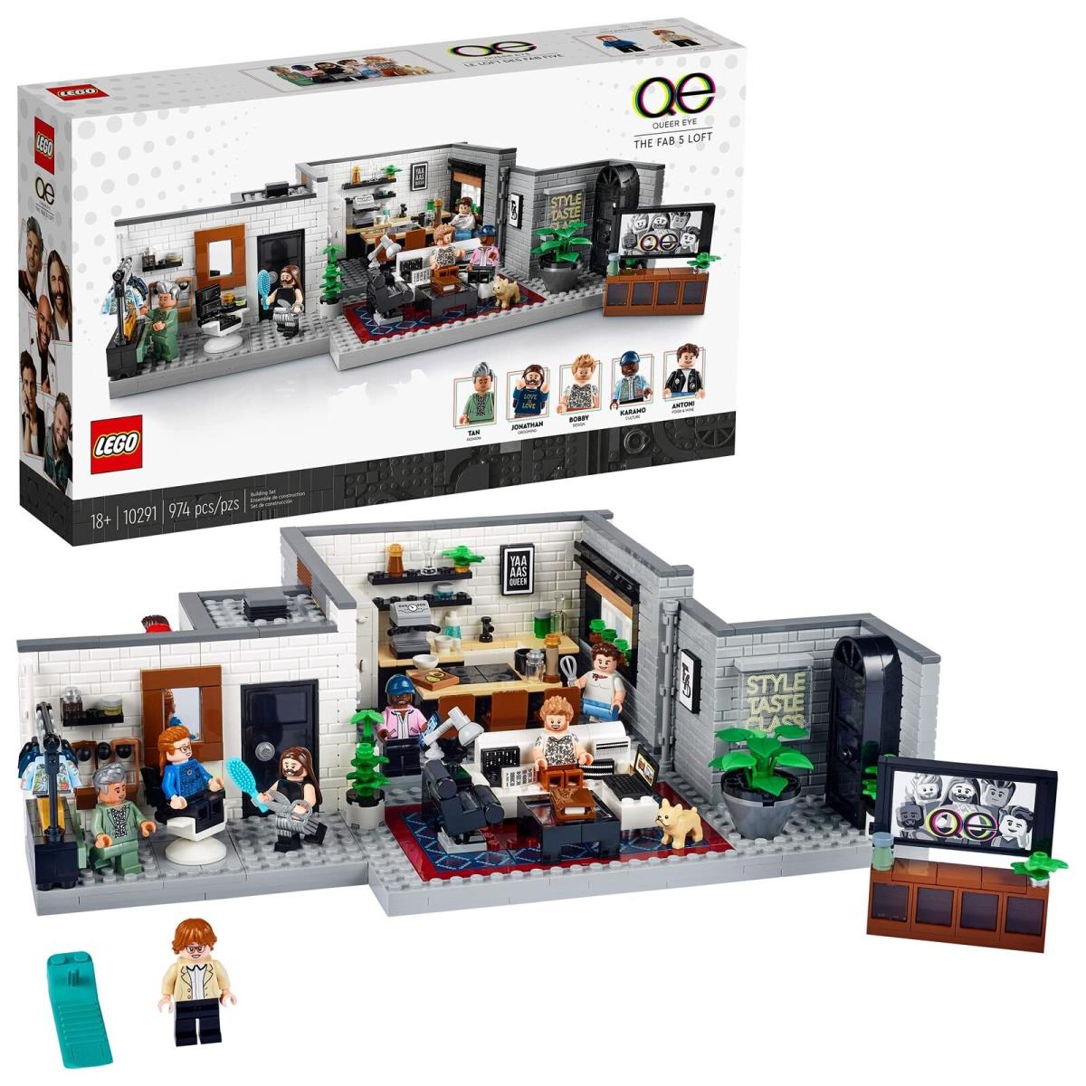 Lego Queer Eye The Fab 5 Loft 10291 Building Kit 974 Pieces