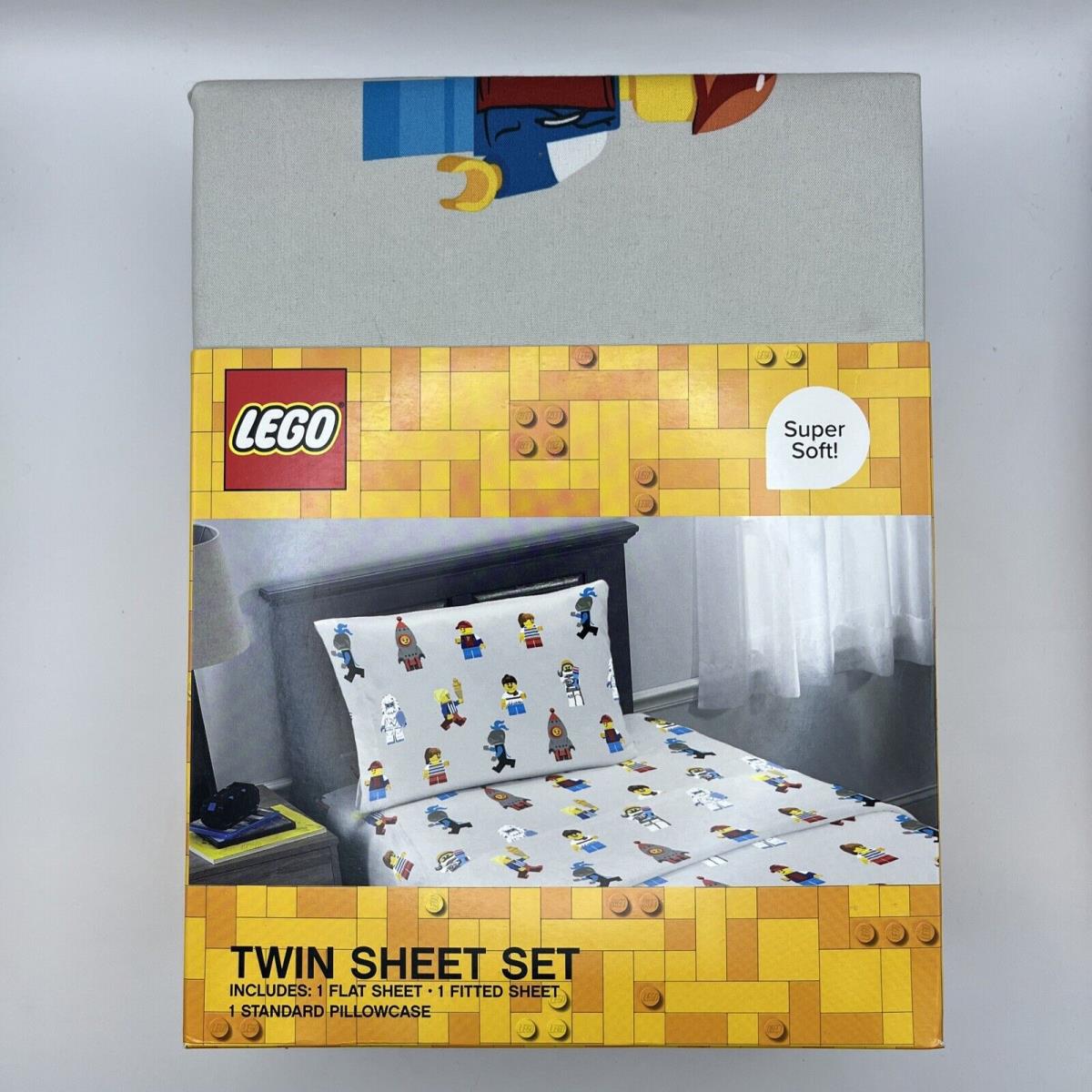 Lego Twin Sheet Set Super Soft NA580D Flat Fitted Pillowcase