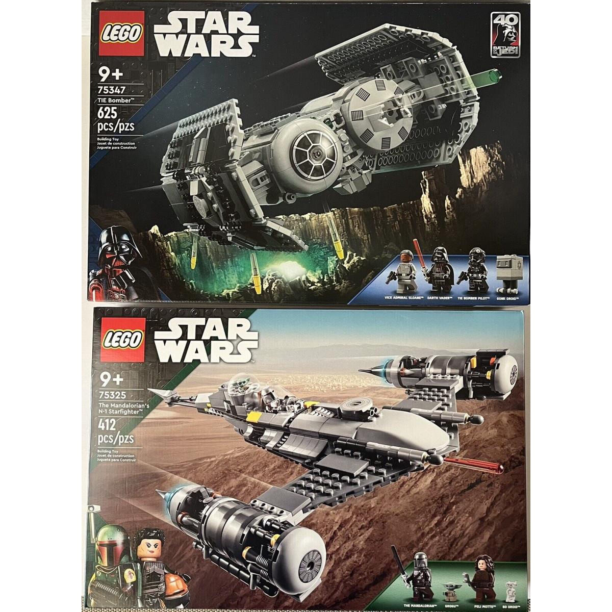 2 Lego Star Wars: Tie Bomber 75347 The Mandalorian s N-1 Starfighter 75325