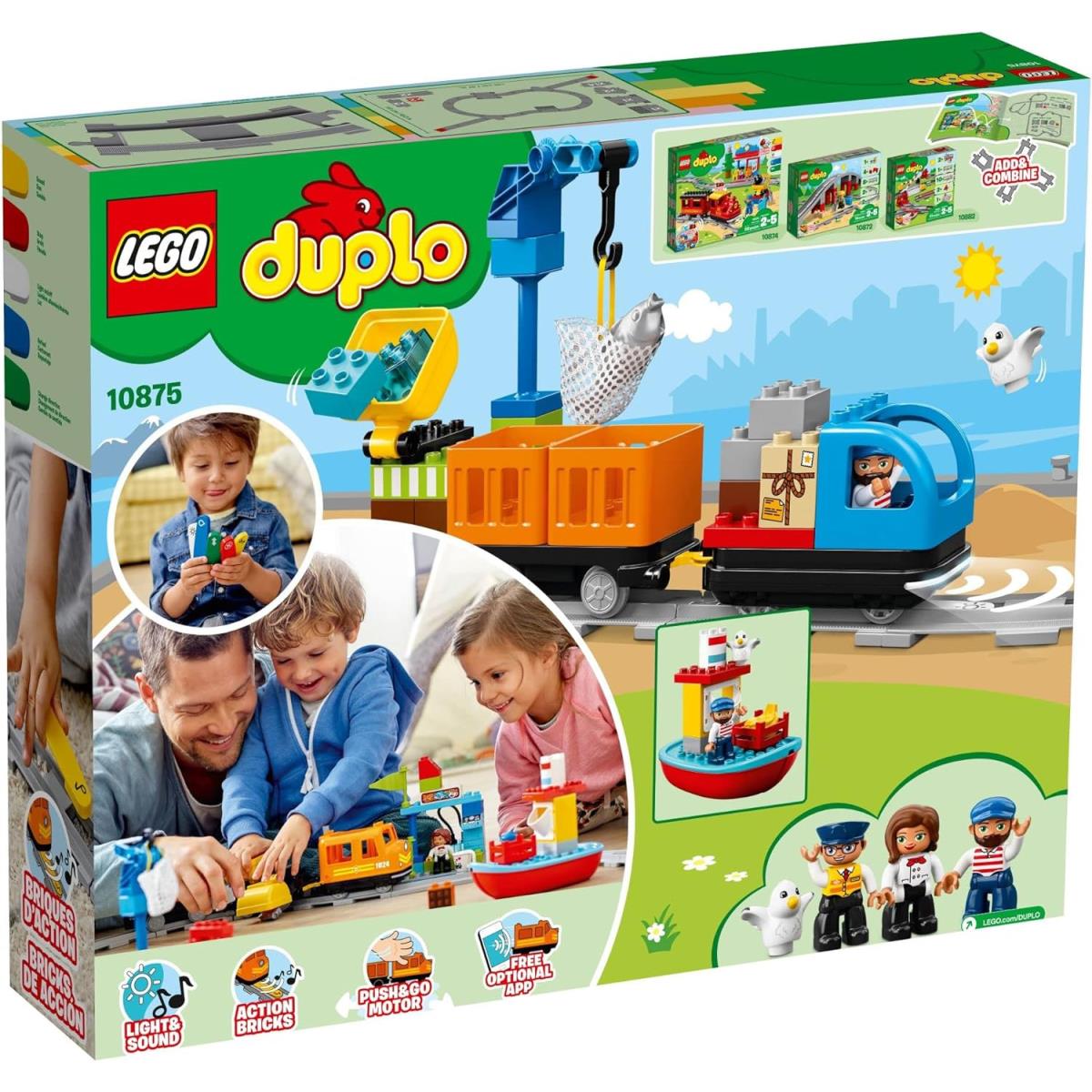 Lego Duplo Town Cargo Train 10875 Building Toy Set Sound Light Gift