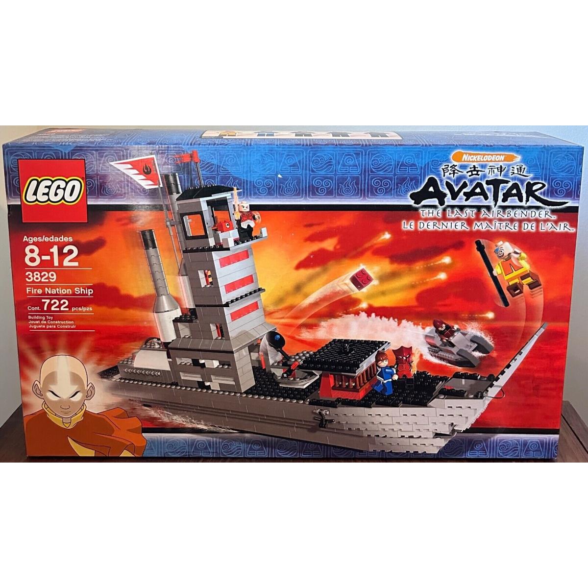 Lego Avatar The Last Airbender Fire Nation Ship 3829 Box Rare 2006