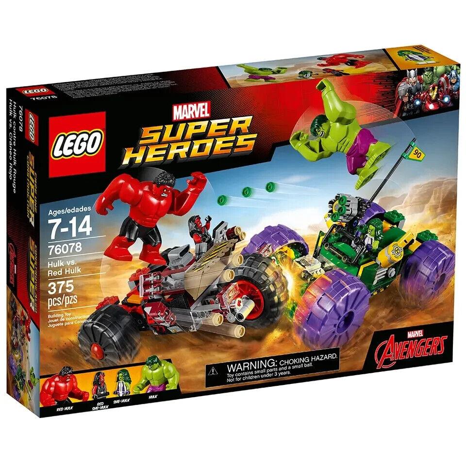 Lego Hulk Vs. Red Hulk 76078 Super Heroes Minifigure Building Set