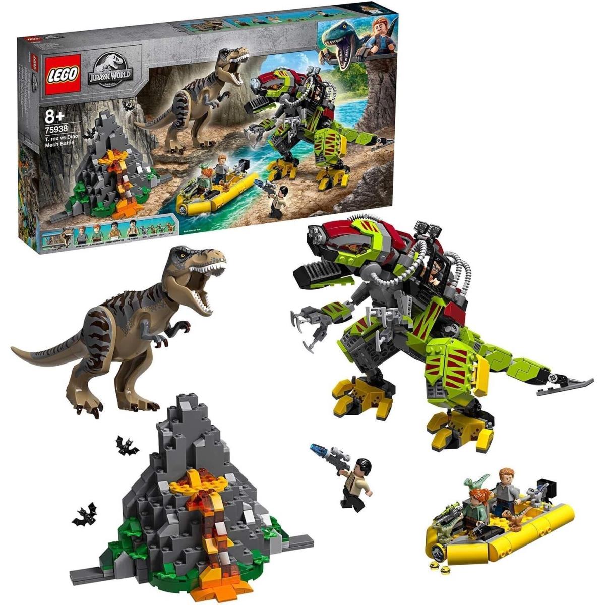 Lego T. Rex vs Dino-mech Battle 75938 Jurassic World Minifigure Building Set