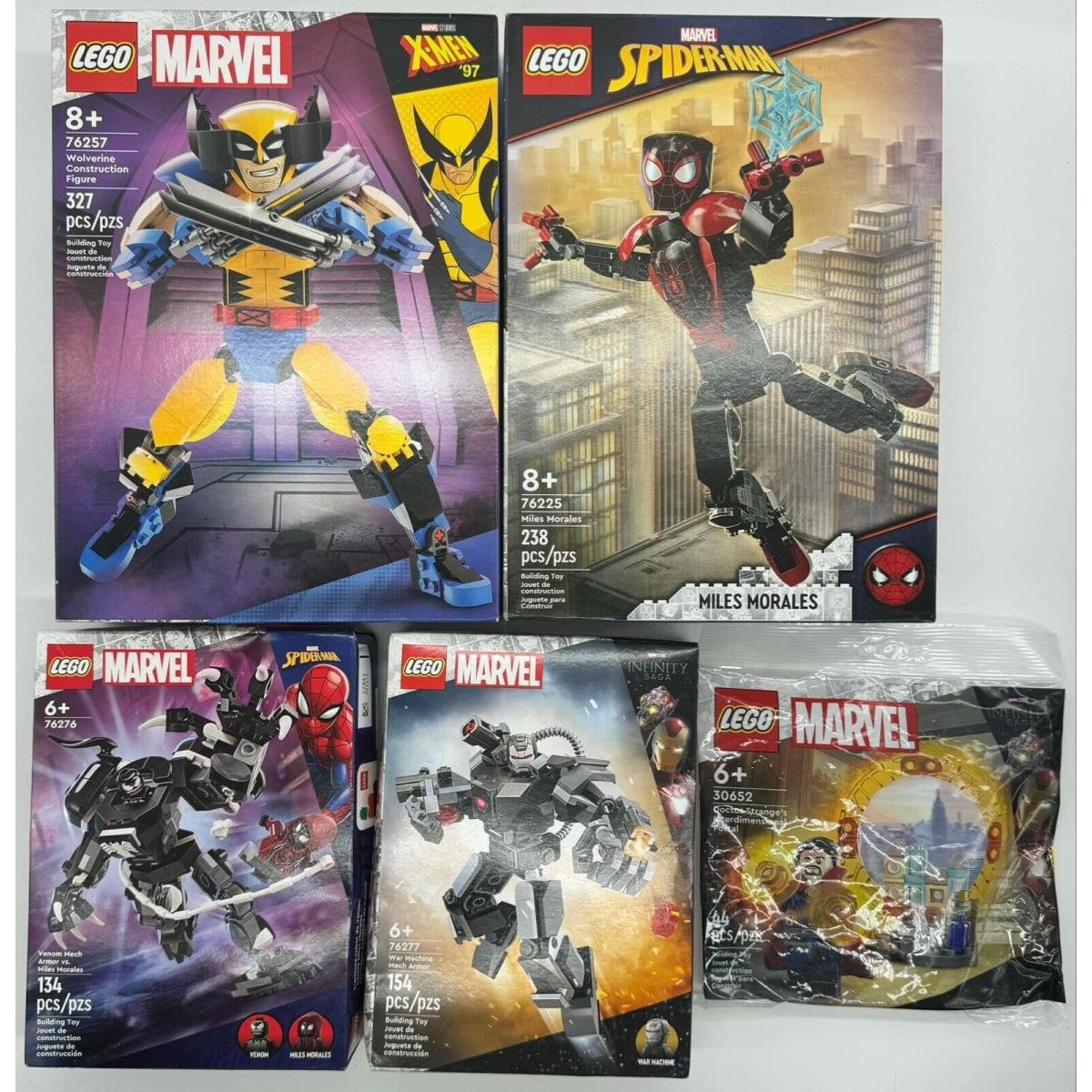 5PK Lego Marvel Set 76257 76225 76276 76277 30652