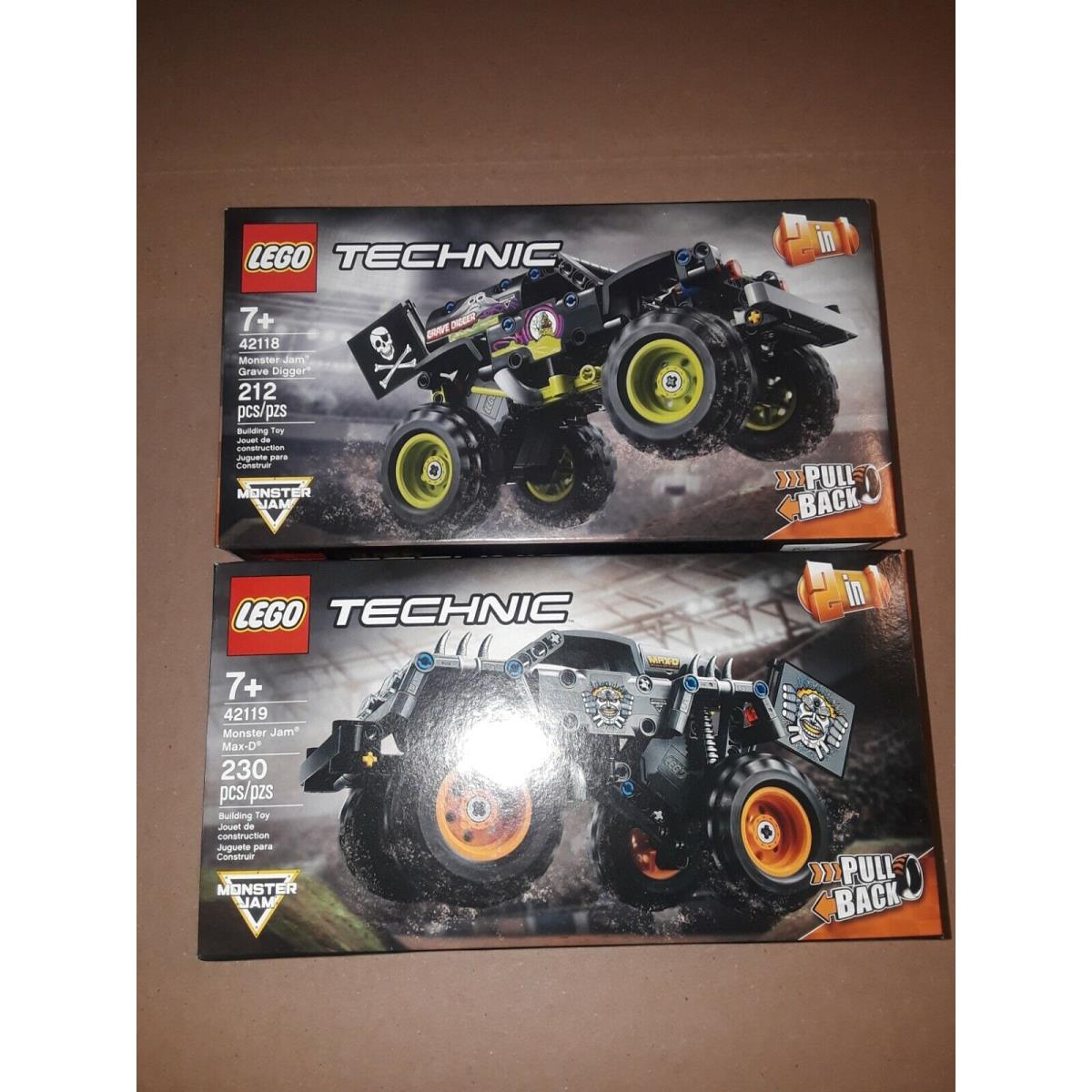 Lego Monster Jam Grave Digger 42118 42119 Monster Jam Max-d New/