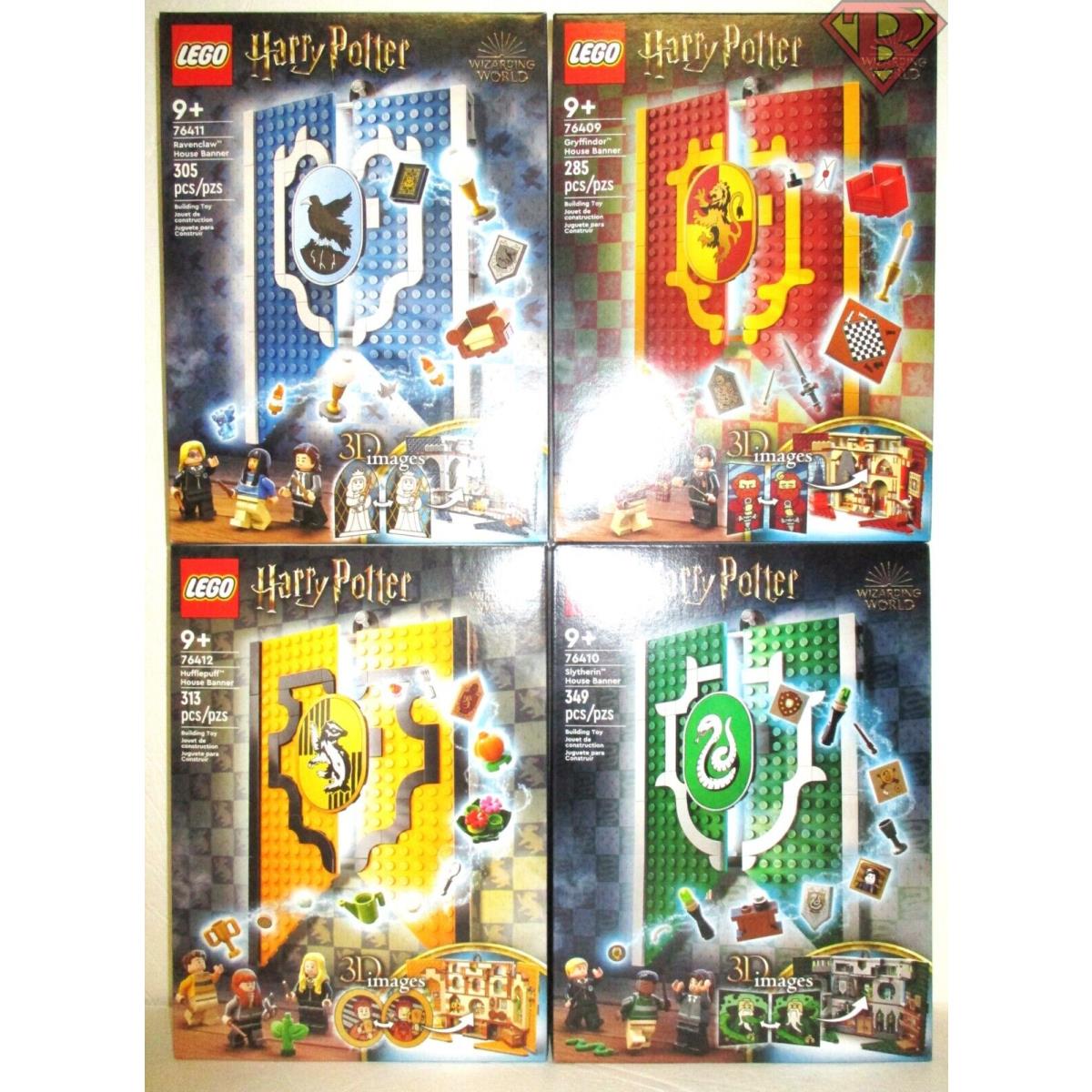 Lego Harry Potter House Banner Set of 4 76409 76410 76411 76412 Mint 2023