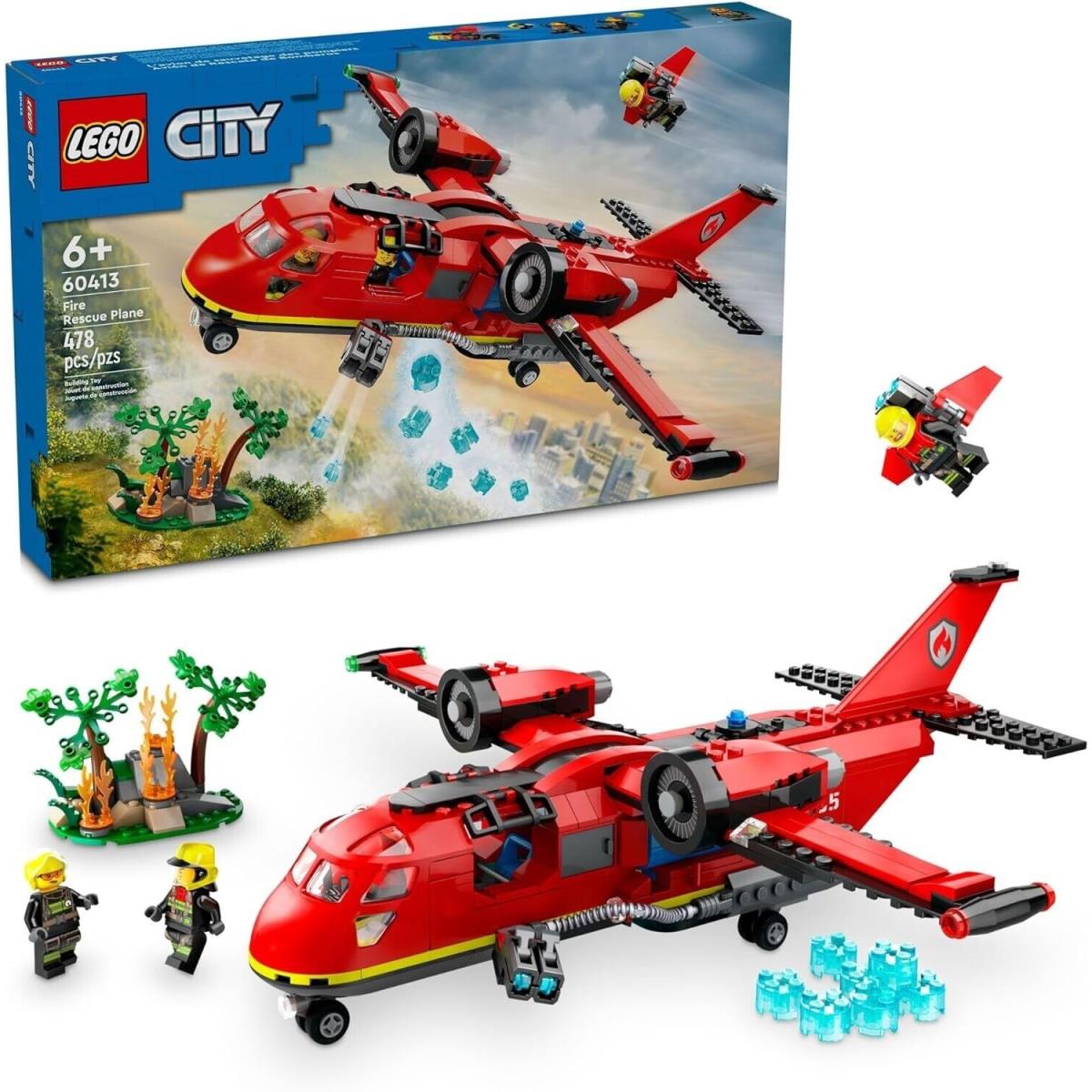 Lego City Fire Rescue Plane 60413 Building Toy Set Gift