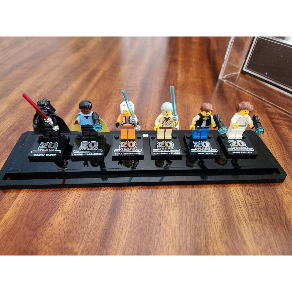 Lego Star Wars 20th Ann Minifigures Darth Vader Lando Solo Obi Wan w/ Case