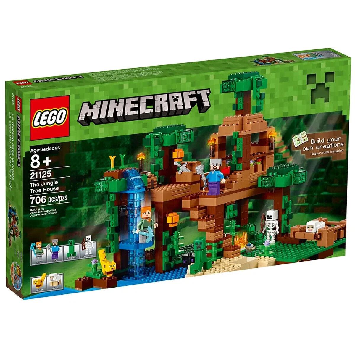 Lego The Jungle Tree House 21125 Minecraft Minifigure Building Set