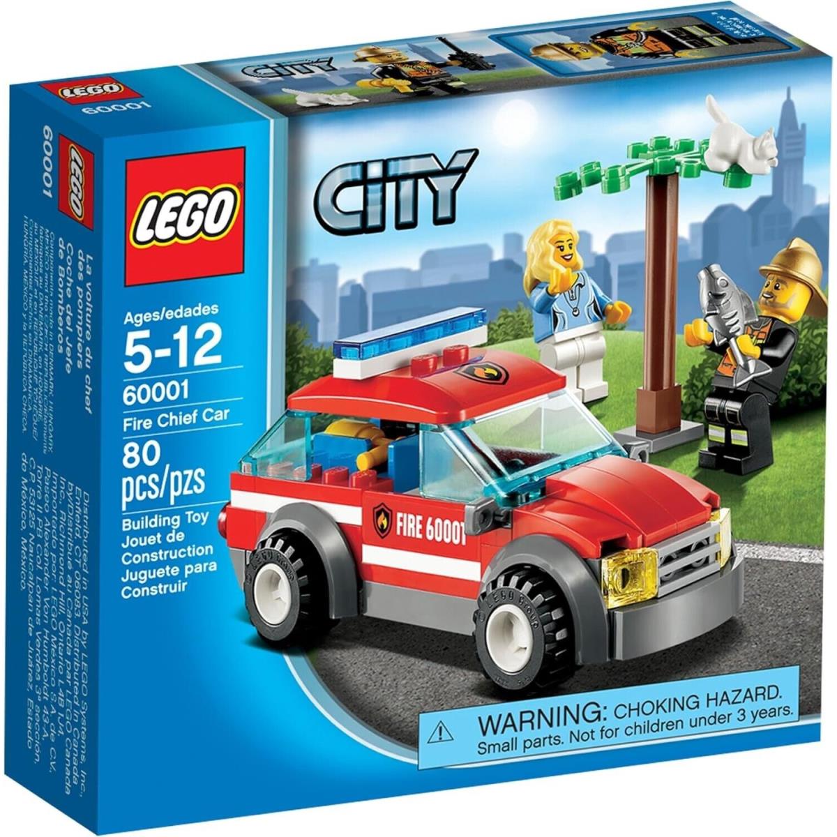 Lego Fire Chief Car 60001 Town Minifigure Building Set