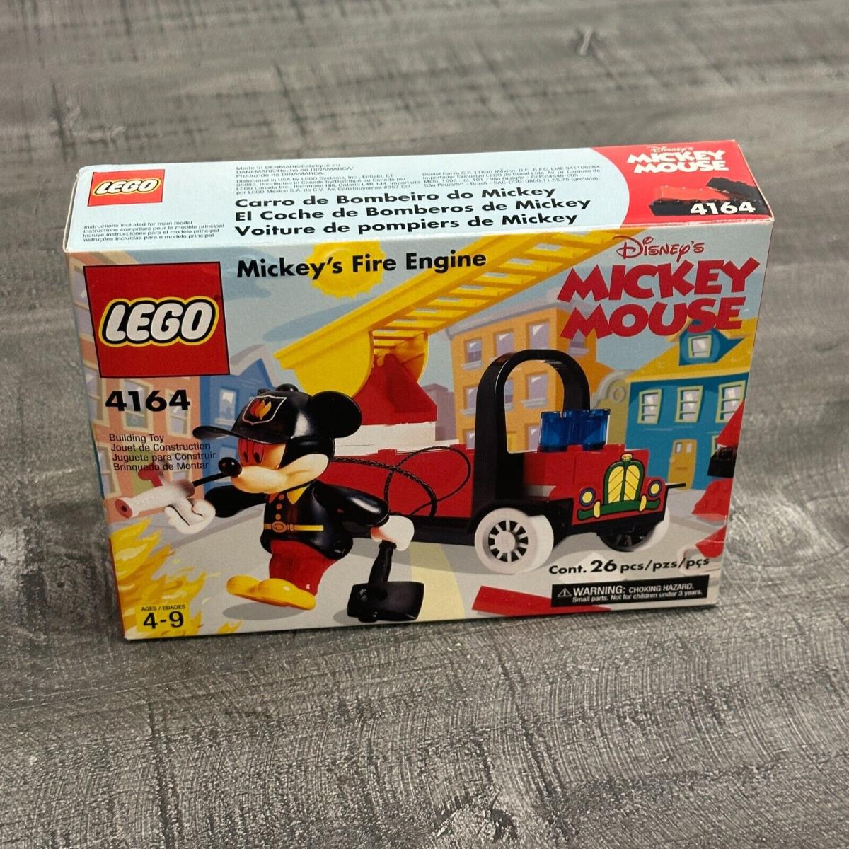 2000 Lego Disney`s Mickey Mouse Mickey`s Fire Engine Truck 4164 Disney