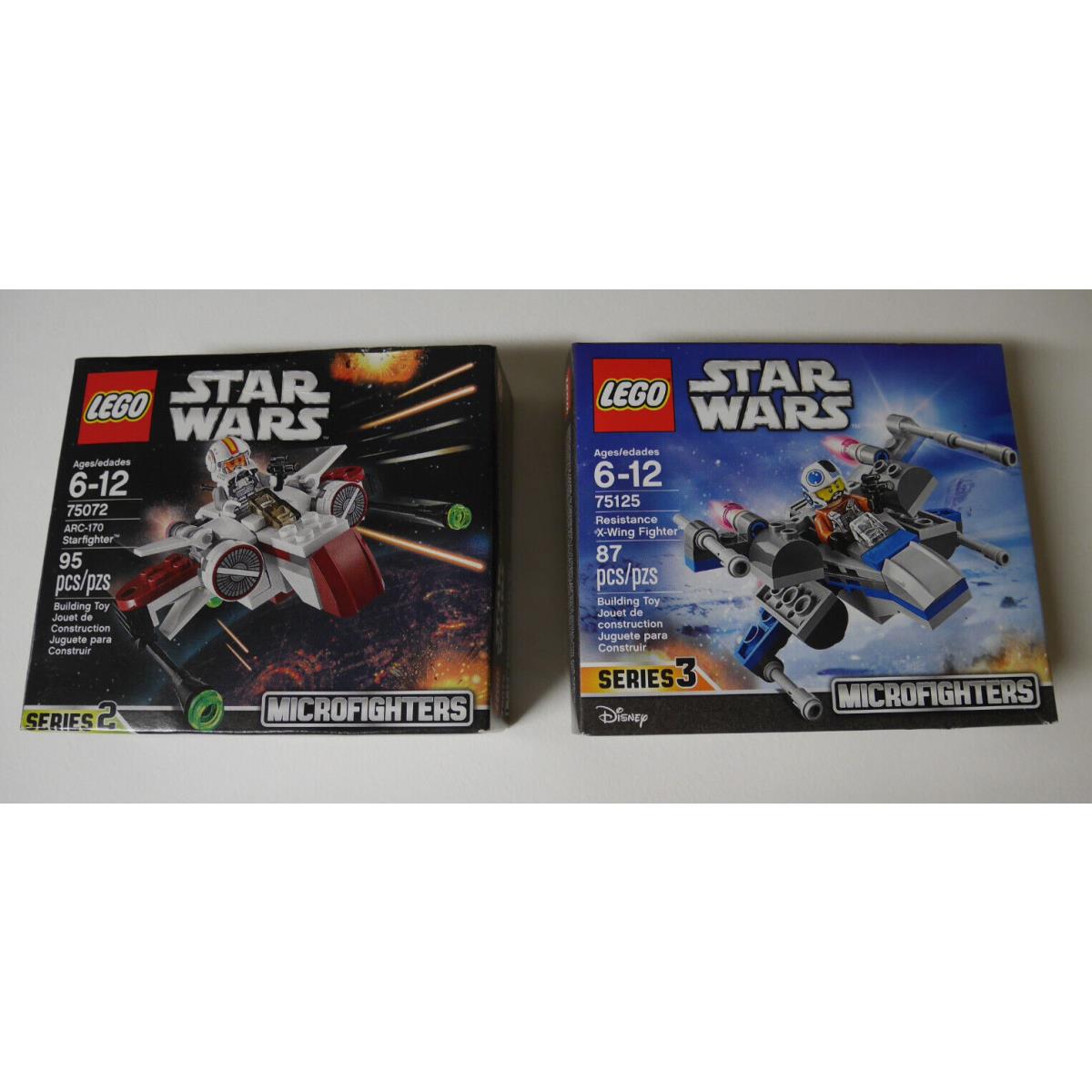 Lego Star Wars Microfighters X-wing Fighter ARC-170 Starfighter 75072 75125