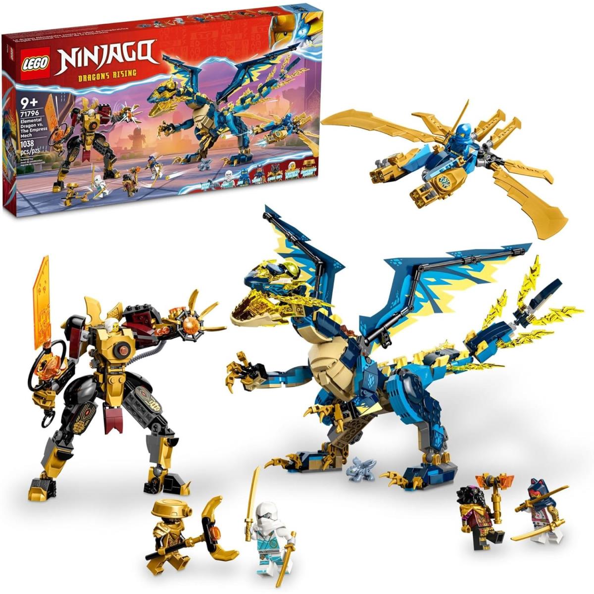 Lego Ninjago 71796 Elemental Dragon Vs. The Empress Mech Building Toy Set