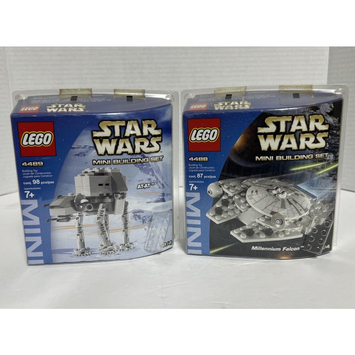 Lego 4488 4489 Star Wars Mini Building Set - Falcon Atat - Retired